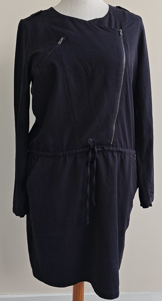 Geisha zwarte jurk met rits mt. XL/42, Geisha, Zwart, Maat 42/44 (L), Ophalen of Verzenden