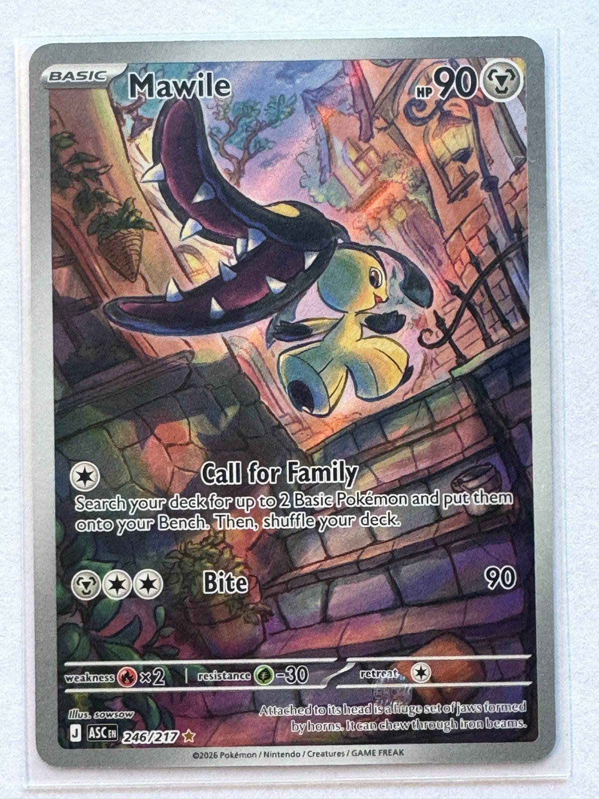 Mawile 246/217 - Pokémon Kaart (Foil), Ophalen of Verzenden, Zo goed als nieuw, Losse kaart, Foil