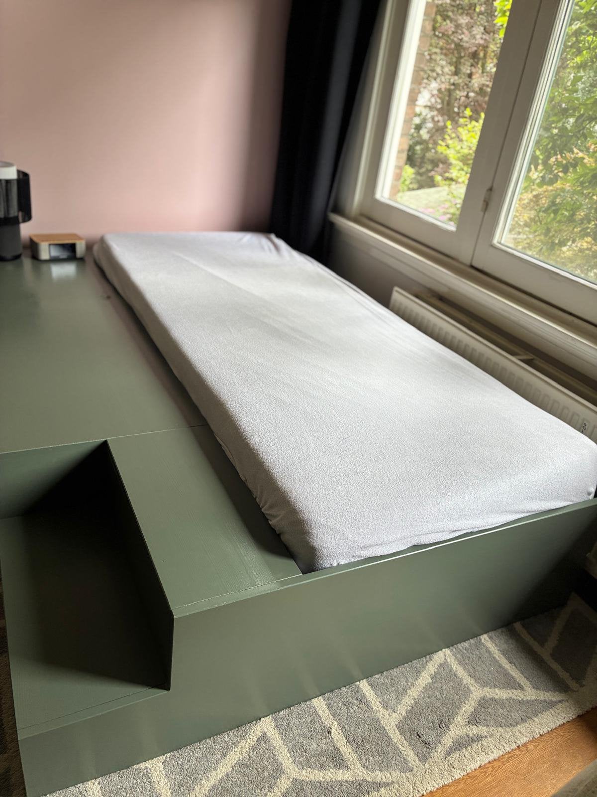 vtwonen bed incl lades Stage - Grenen - Soap, Ophalen, 90 cm, Eenpersoons, Zo goed als nieuw