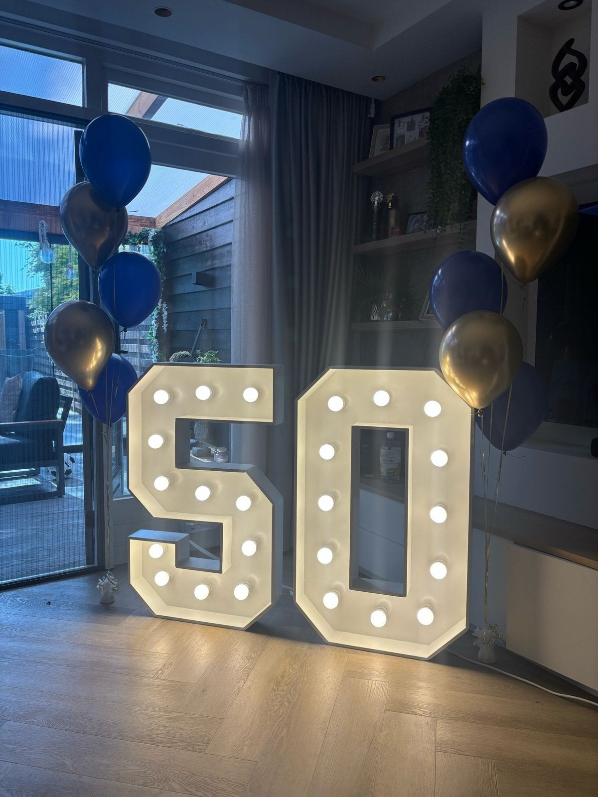 Lichtgevende LED Cijfers 100cm Hoog - Verhuur, Hobby en Vrije tijd, Feestartikelen, Ophalen, Gebruikt, Versiering, Verjaardag