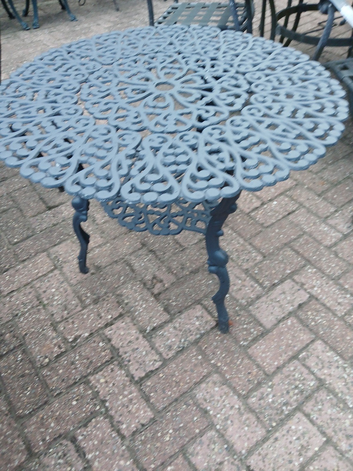 brocante tuintafel, Ophalen, Gebruikt, Rond, Aluminium