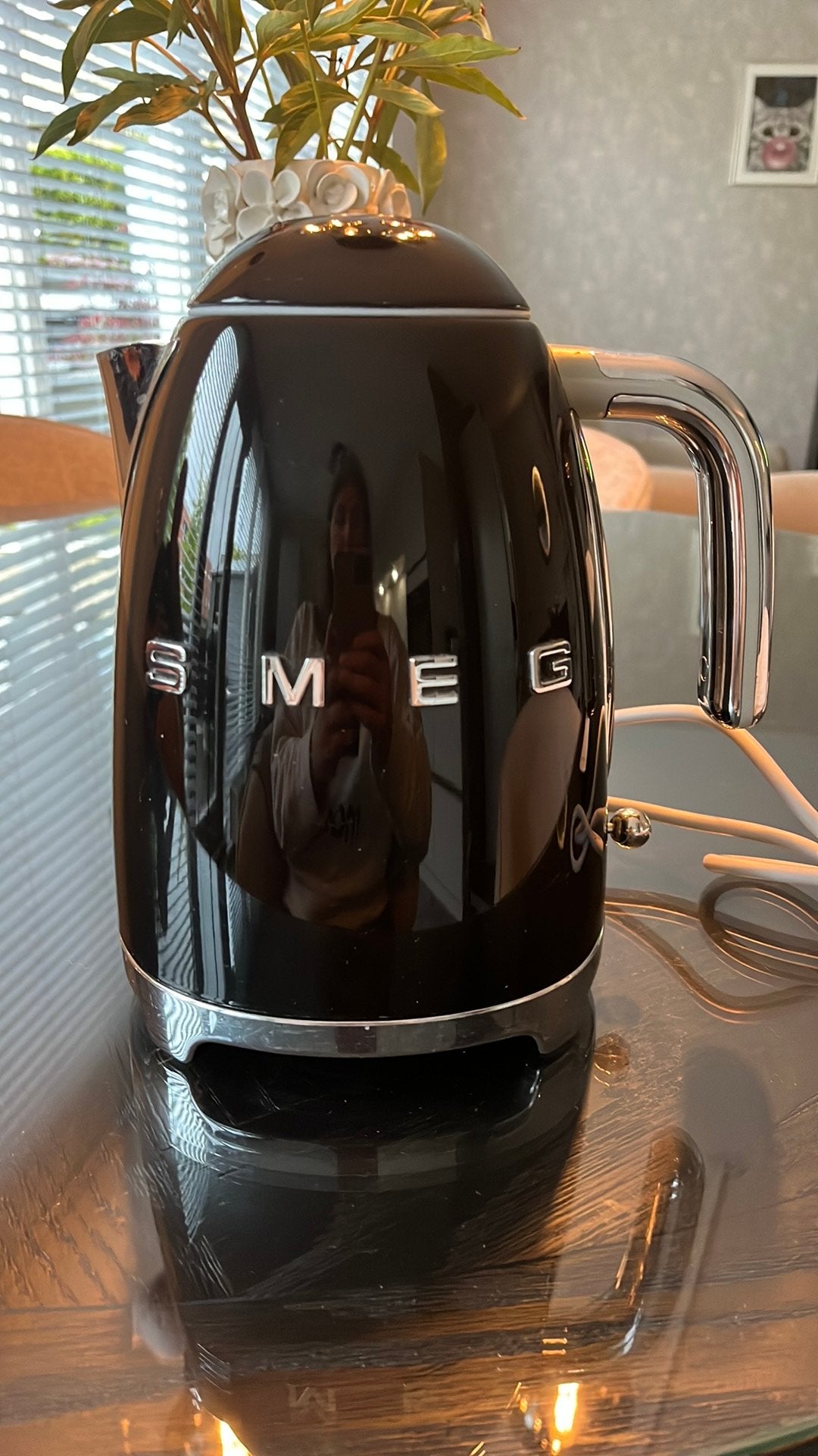 Smeg waterkoke, 1 tot 2 liter, Ophalen of Verzenden, Gebruikt, Rvs