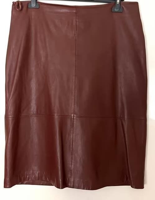 Claudia Strater leren rok maat 42[dmv], Kleding | Dames, Bruin, Maat 42/44 (L), Ophalen of Verzenden, Zo goed als nieuw