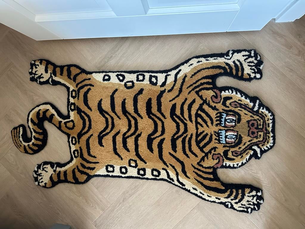 Sissy-Boy Homeland Tijger Vloerkleed - Zo goed als nieuw, Bruin, Zo goed als nieuw, Overige vormen, 50 tot 100 cm