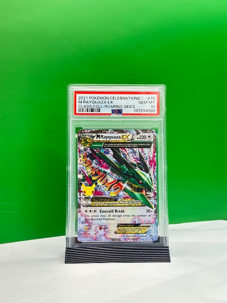 PSA 10 M Rayquaza EX #76 – Pokémon Celebrations, Ophalen of Verzenden, Zo goed als nieuw, Overige typen, Foil