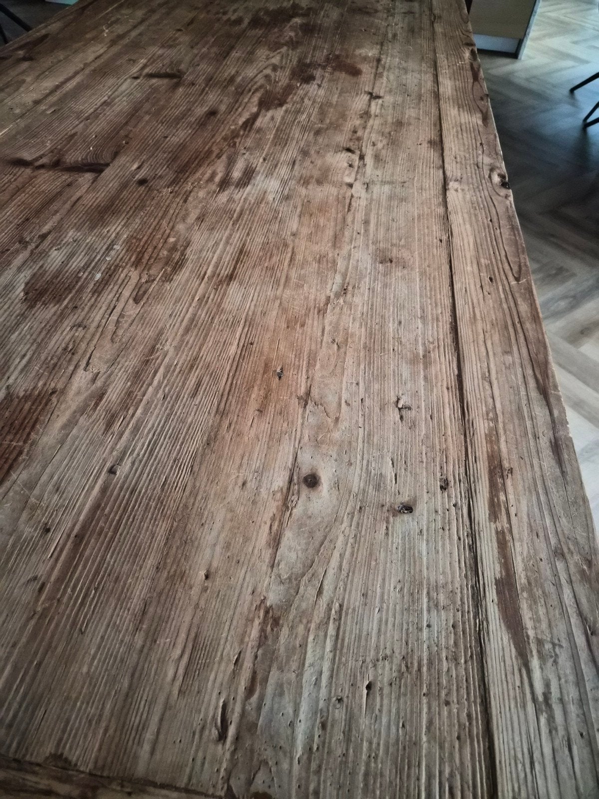 Robuuste houten eettafel/kasteeltafel, Huis en Inrichting, Tafels | Eettafels, Ophalen, Gebruikt, 100 tot 150 cm, 200 cm of meer
