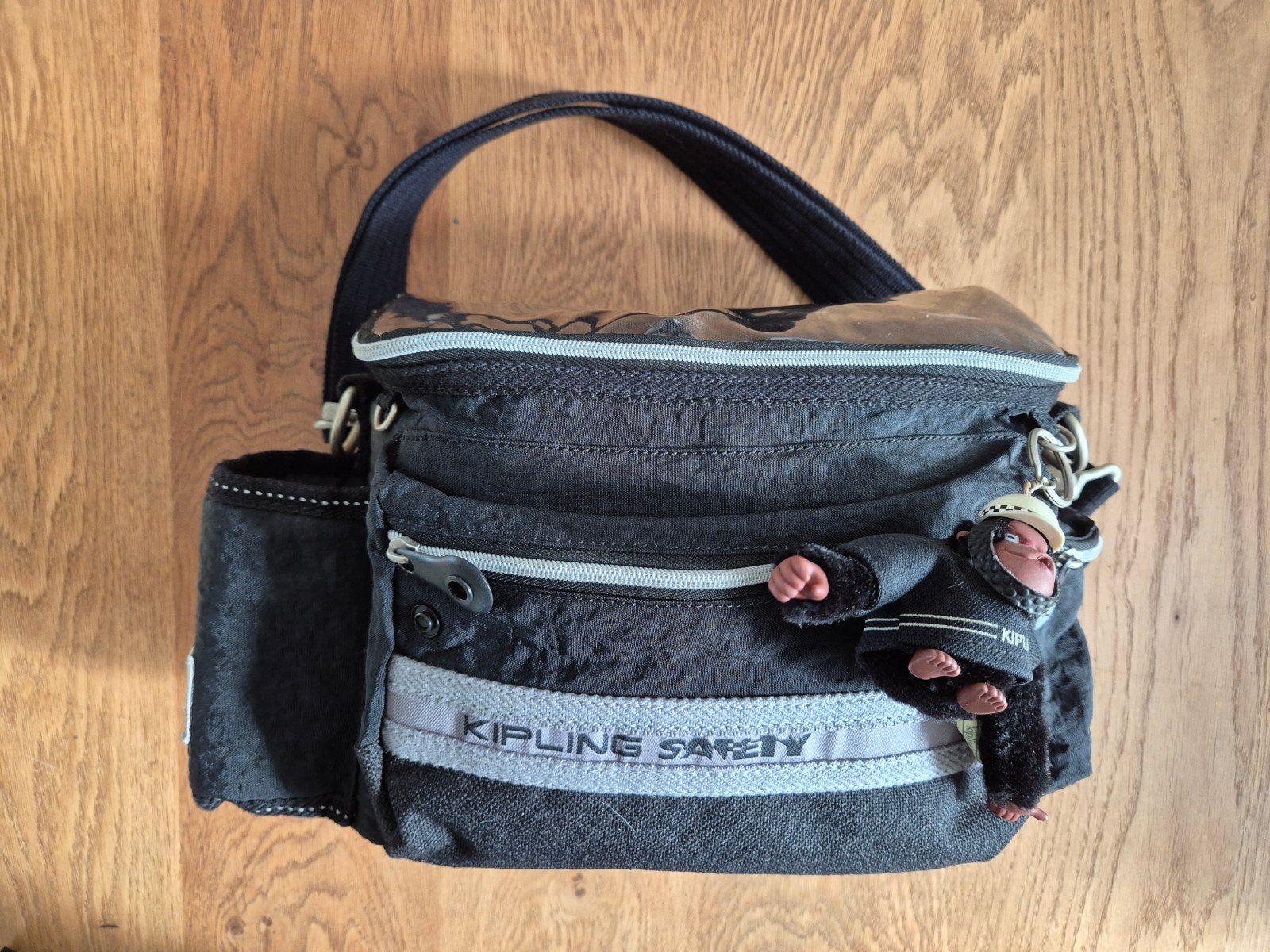 Kipling vintage fietstas / stuurtas zwart, Fietsen en Brommers, Verzenden, Gebruikt, Kipling