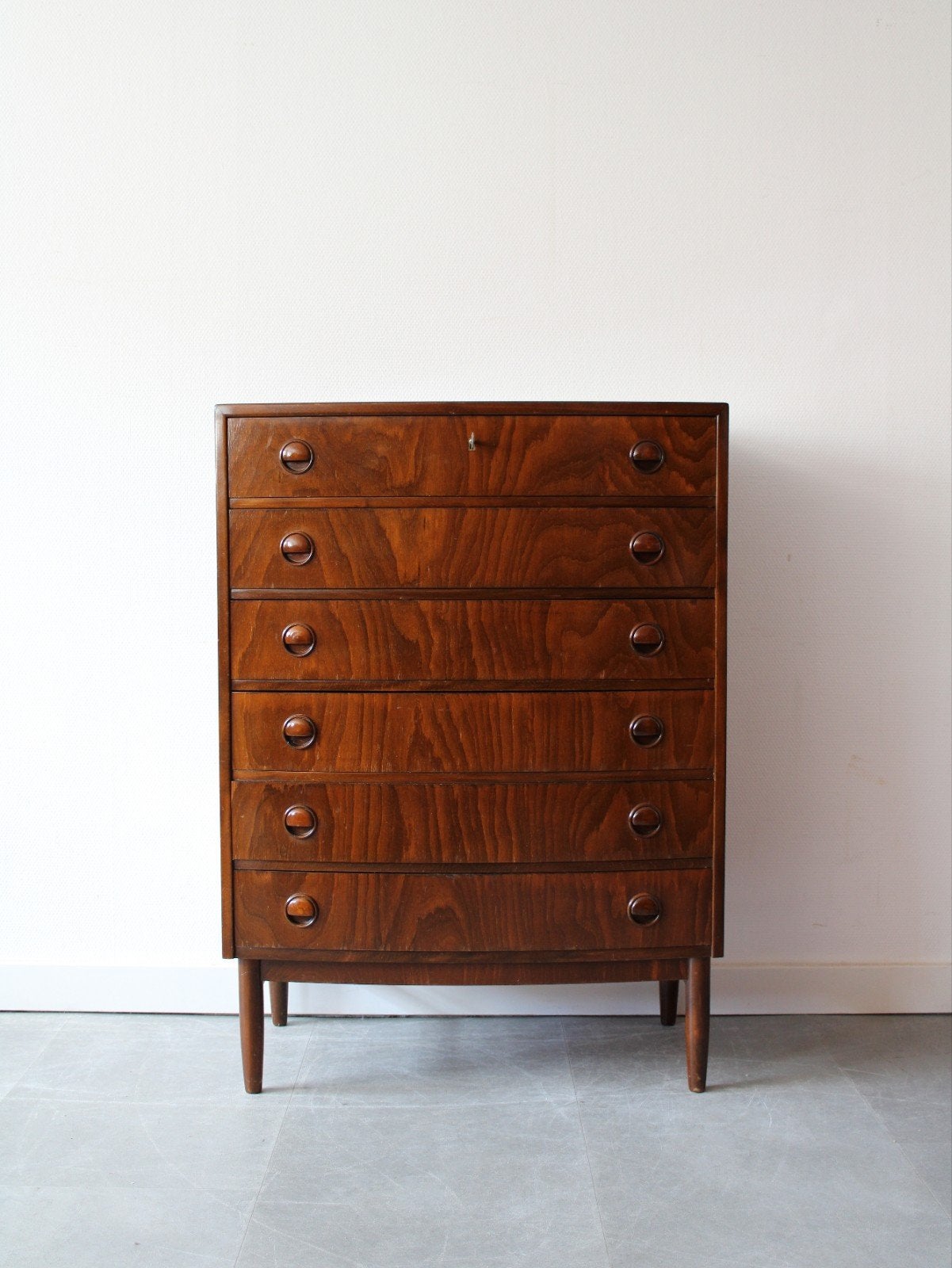 Vintage Deense ladekast door Kai Kristiansen, Huis en Inrichting, Gebruikt, 5 laden of meer, 100 tot 150 cm, Onbekende