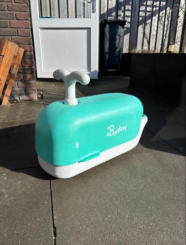 Turkoois Bontoy walvis loopauto - Stil en veelzijdig!, Kinderen en Baby's, Ophalen, Gebruikt