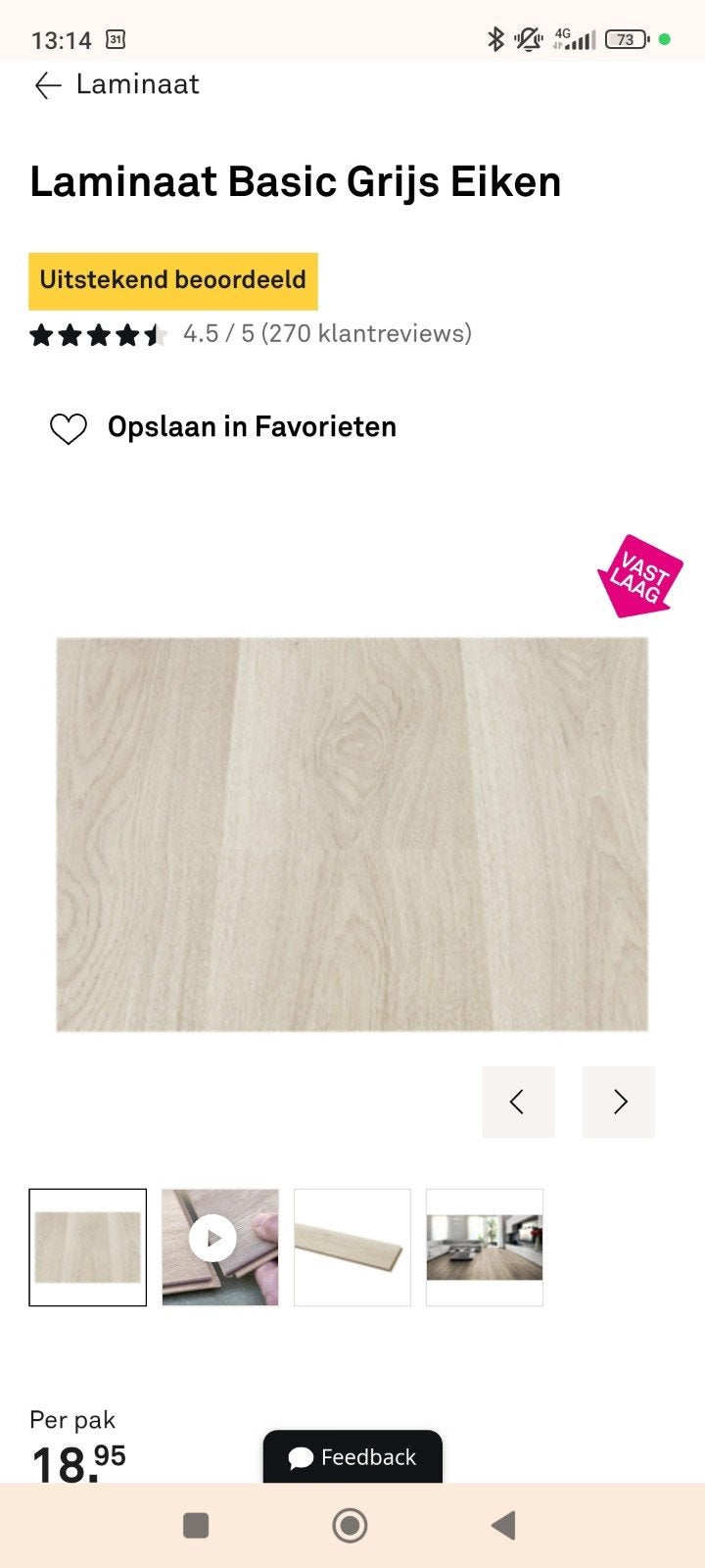 Laminaat Eiken Grijs,, Ophalen, Grijs