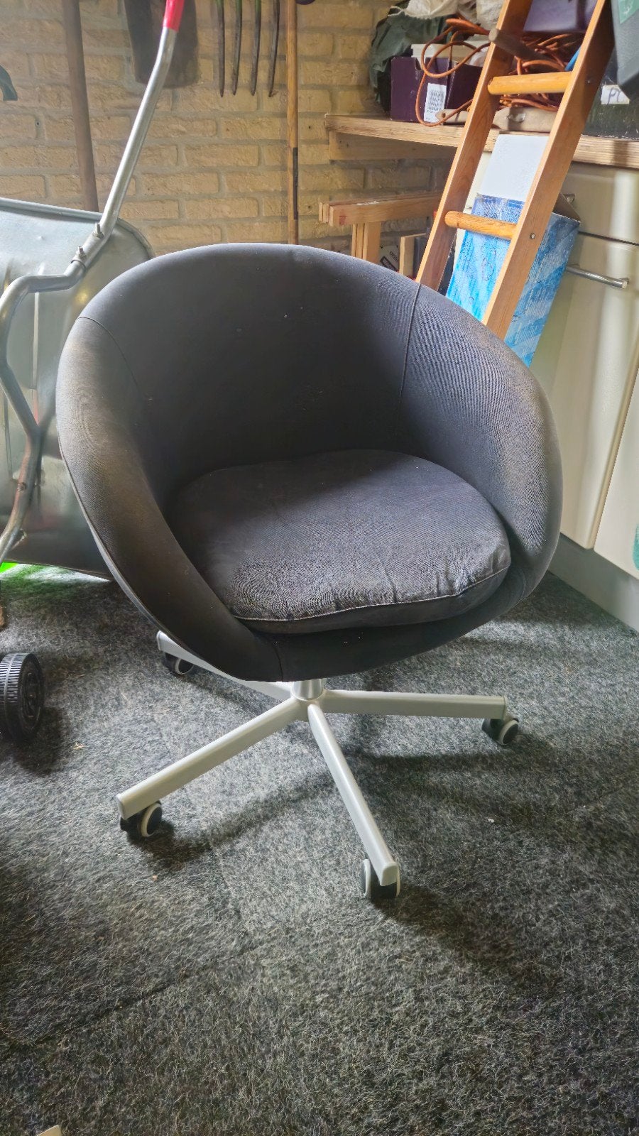 Ikea kuipstoeltje, Ophalen, Gebruikt, Zwart, Stof
