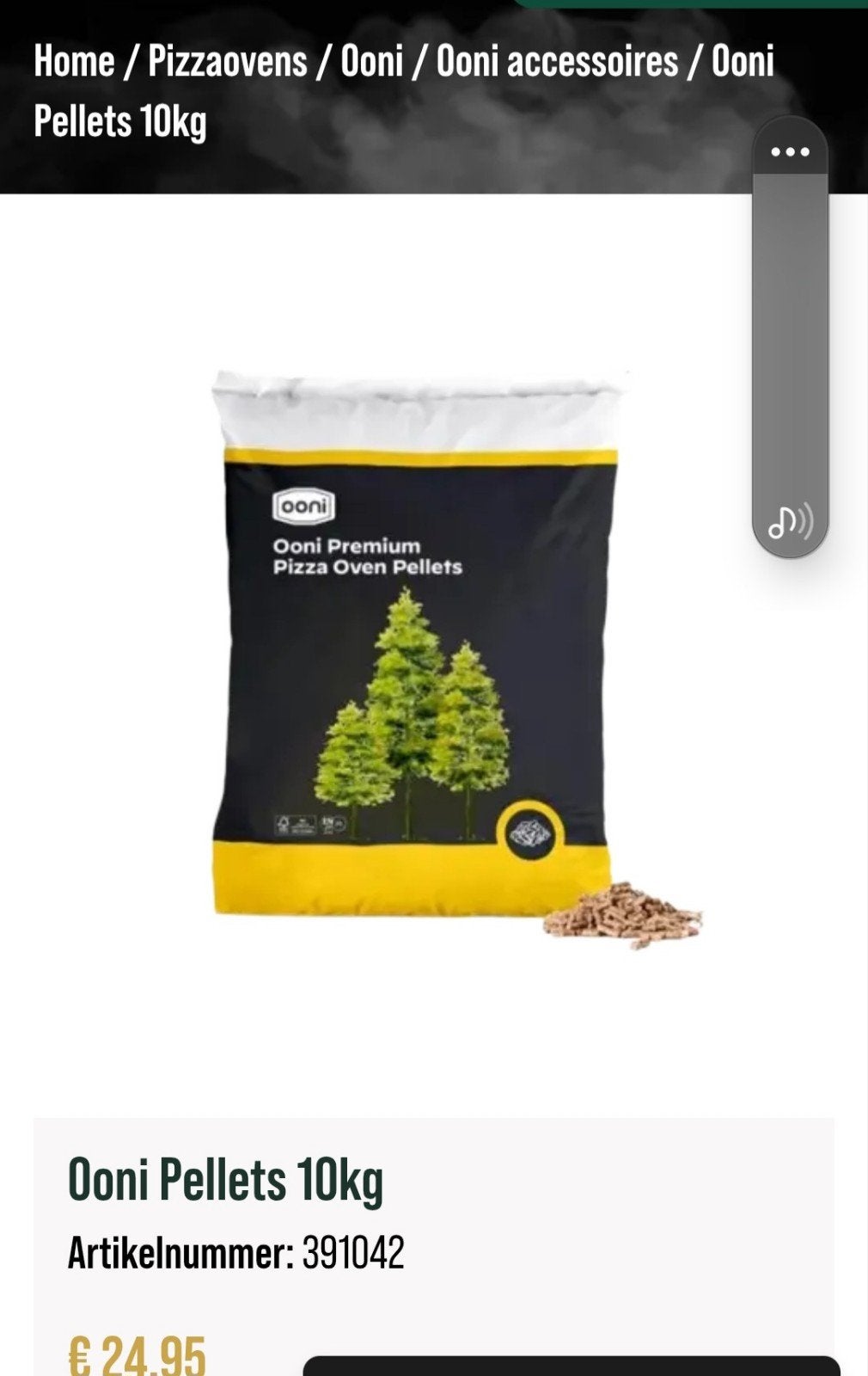 Ooni Premium Pizza Oven Pellets 10kg, Ophalen, Nieuw, Ooni