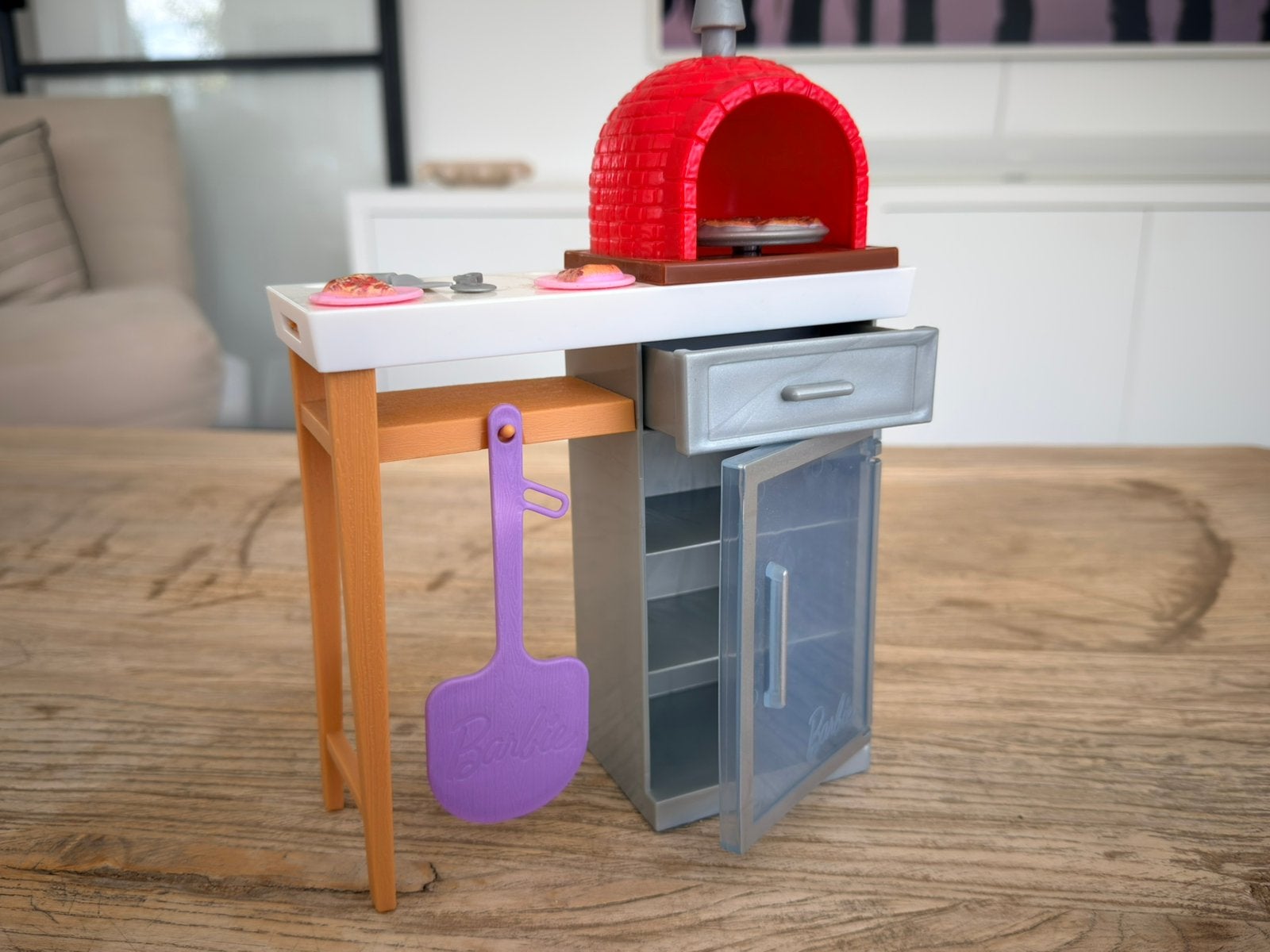 Barbie buitenkeuken/pizza, Ophalen of Verzenden, Gebruikt, Barbie