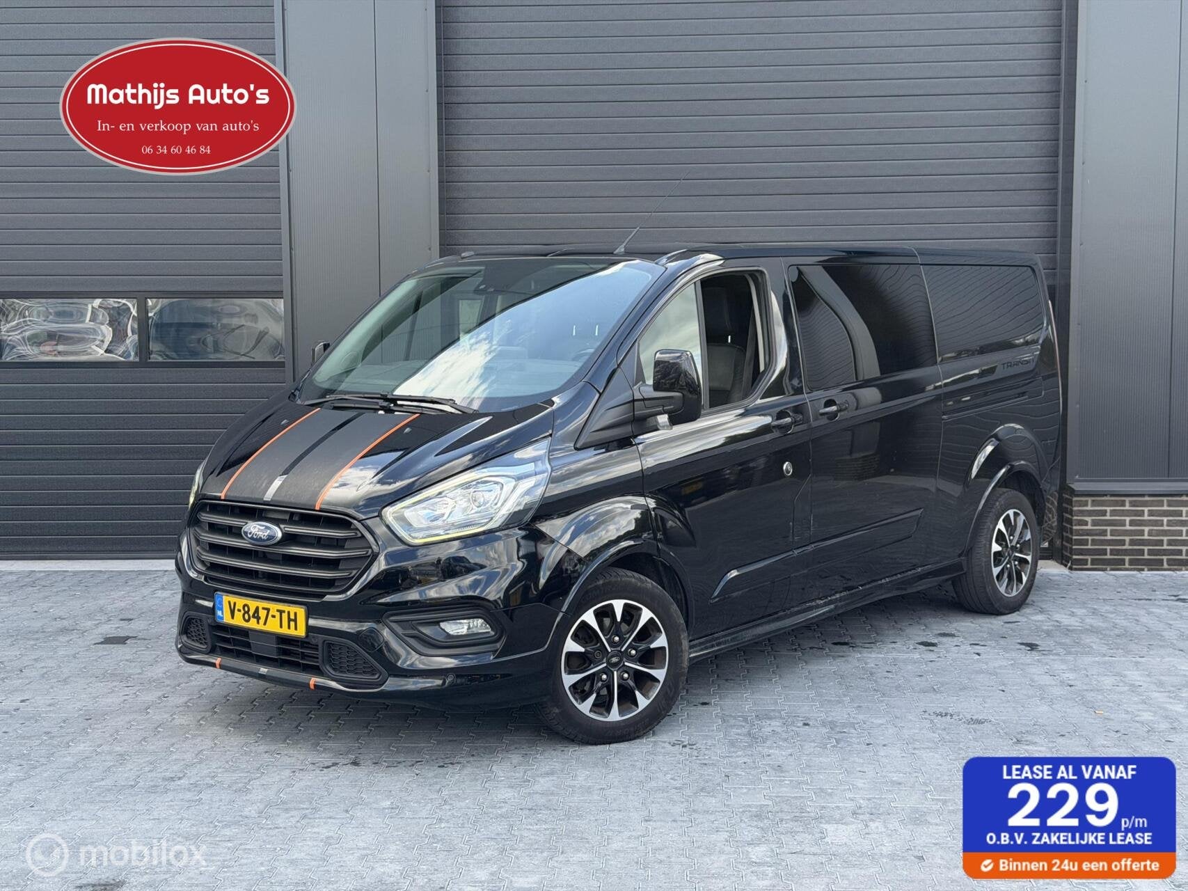 Ford Transit Custom 320 2.0 TDCI L2H1 Limited Dubbelcabine 2, 2175 kg, Euro 6, 4 cilinders, 2800 kg