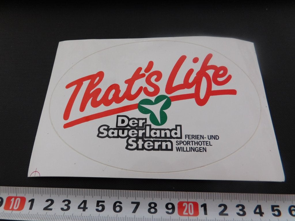 sticker Duitsland Willingen That's Life Der Sauerland Stern, Ophalen, Zo goed als nieuw