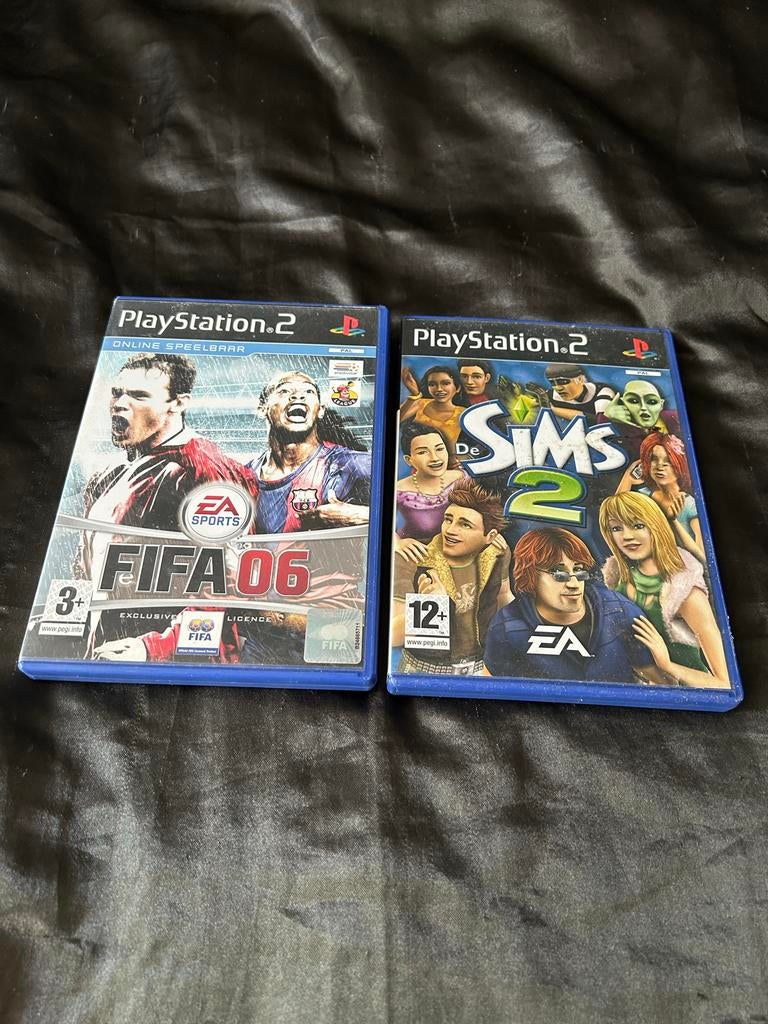 FIFA 06 & De Sims 2 PlayStation 2 Games, Spelcomputers en Games, Games | Sony PlayStation 2, Online, Gebruikt, 1 speler, Ophalen of Verzenden