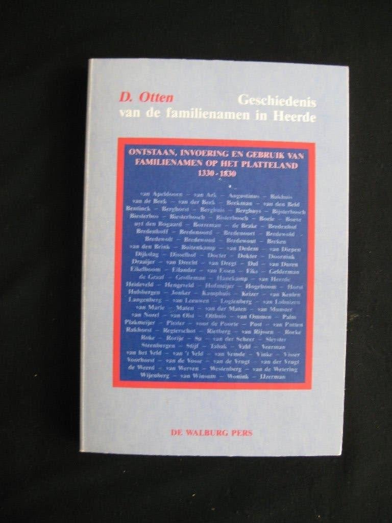D. Otten, Geschiedenis van de familienamen in Heerde., Ophalen of Verzenden, Gelezen