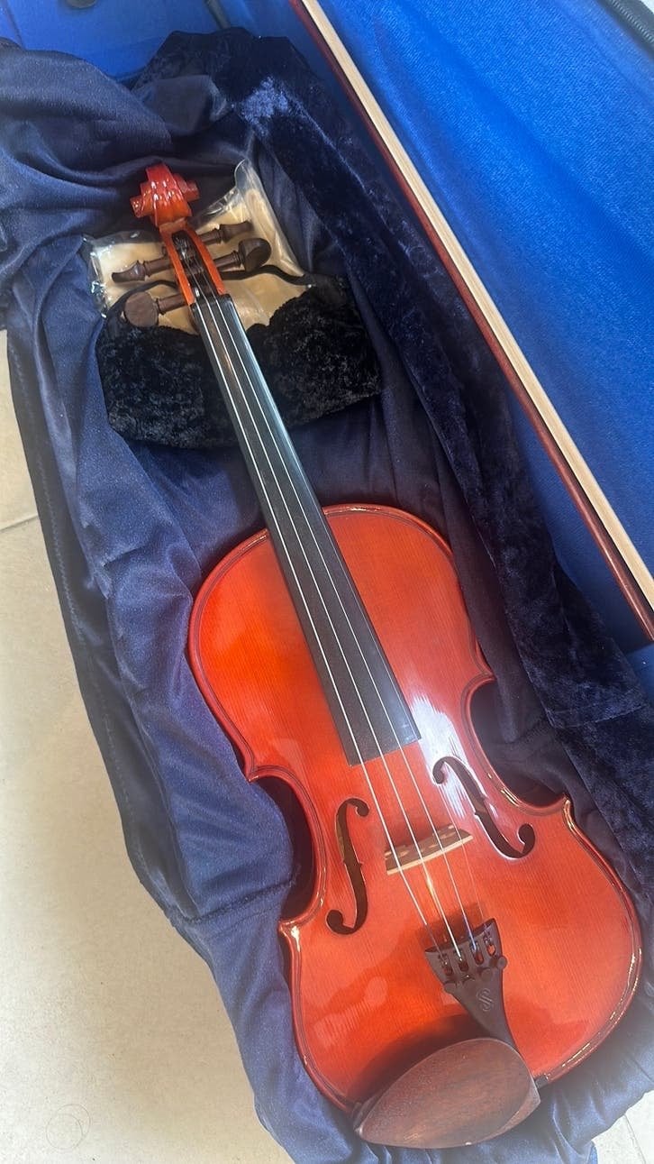 Mooie viool met koffer - Ideaal voor beginners, Muziek en Instrumenten, Gebruikt, Overige formaten, Viool, Ophalen of Verzenden