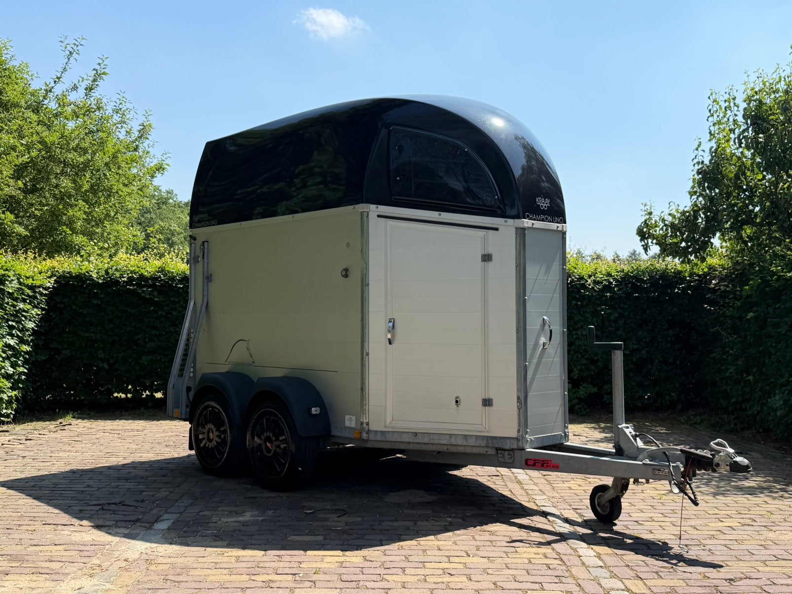 Nieuwstaat verkerende 1.5 paards bockmann uno vol aluminium, Dieren en Toebehoren, Paarden en Pony's | Trailers en Aanhangwagens