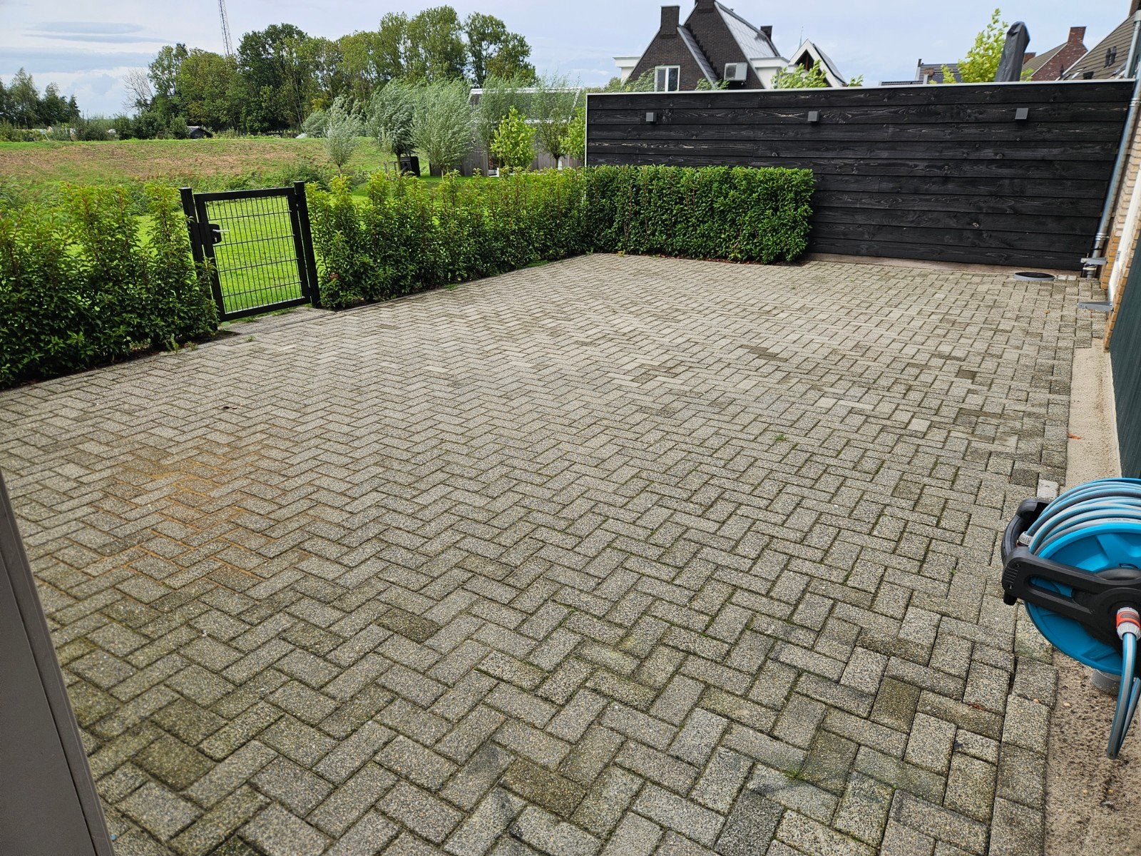 Gratis B-keus klinkers 72m2 8cm dik, Tuin en Terras, Ophalen, Gebruikt, Klinkers, 10 m² of meer