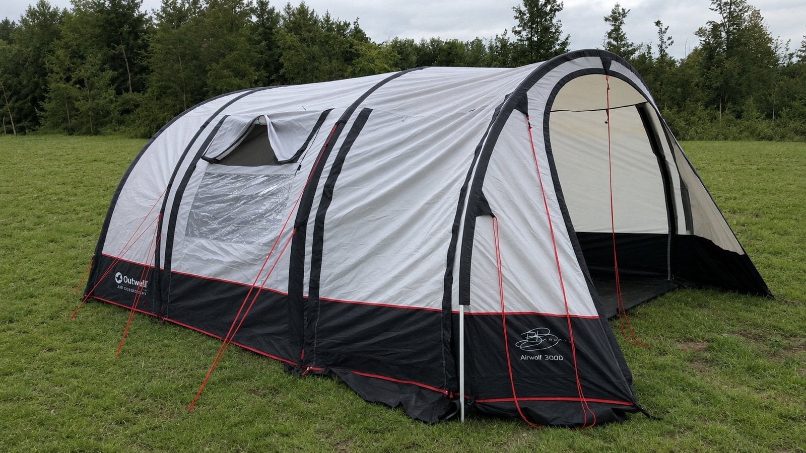 camping toile de tente pour les toilettes Shelter Accessories Ausführung:Thule Sackmarkise TO Omnistor 1200 500cm, Tuch grau Art.Nr. 42418 6 people with sleeping Zöllner Schlafsack 80cm Dschungelbande