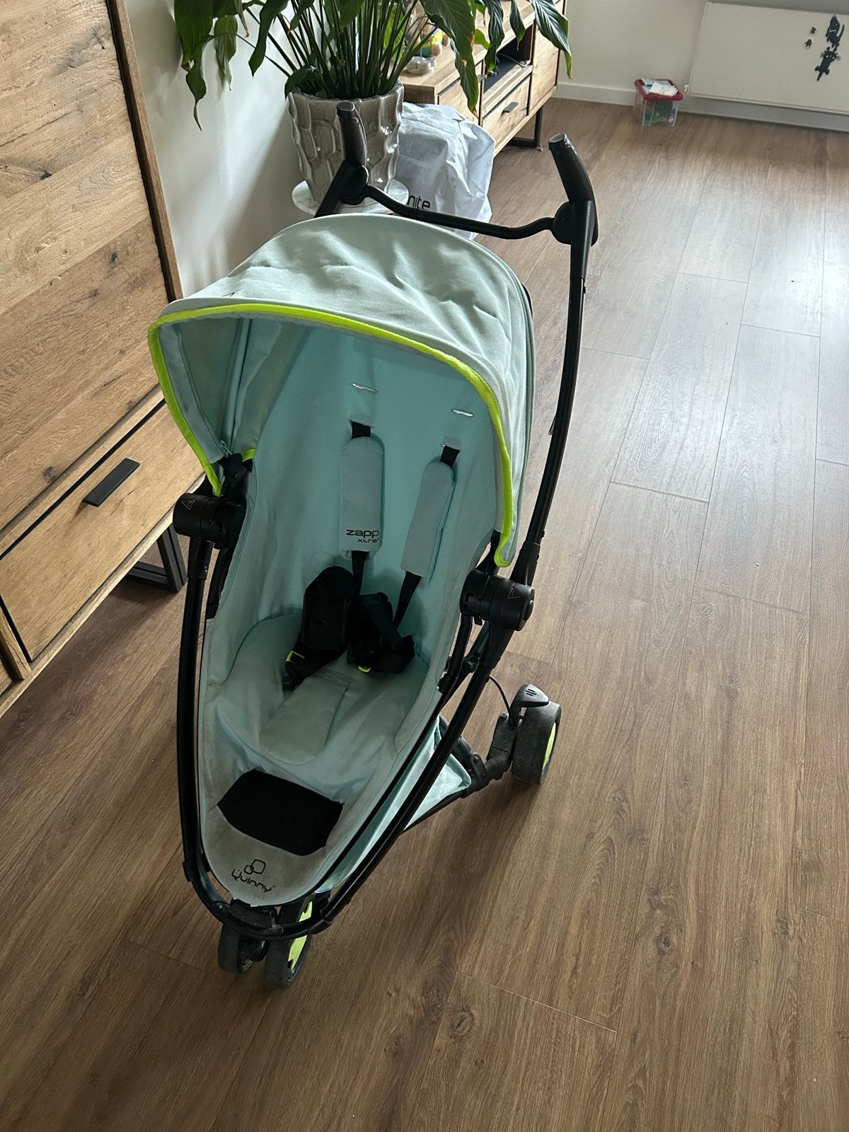 Quinny Zapp Extra 2 Buggy - Lichtblauw/Zwart, Kinderen en Baby's, Kinderwagens en Combinaties, Ophalen, Gebruikt, Kinderwagen
