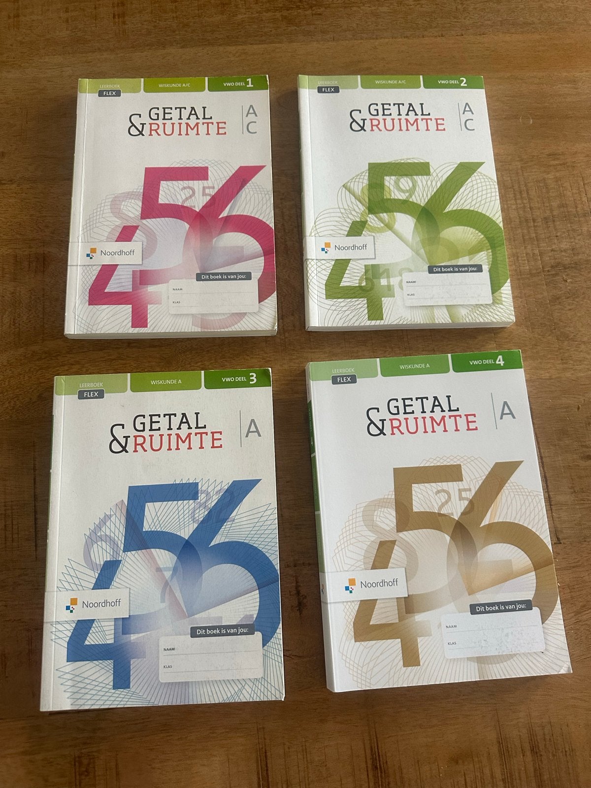 Getal & Ruimte VWO Wiskunde A/C deel 1-4 Flex Noordhoff, Boeken, Ophalen of Verzenden, Gelezen, VWO, Wiskunde A