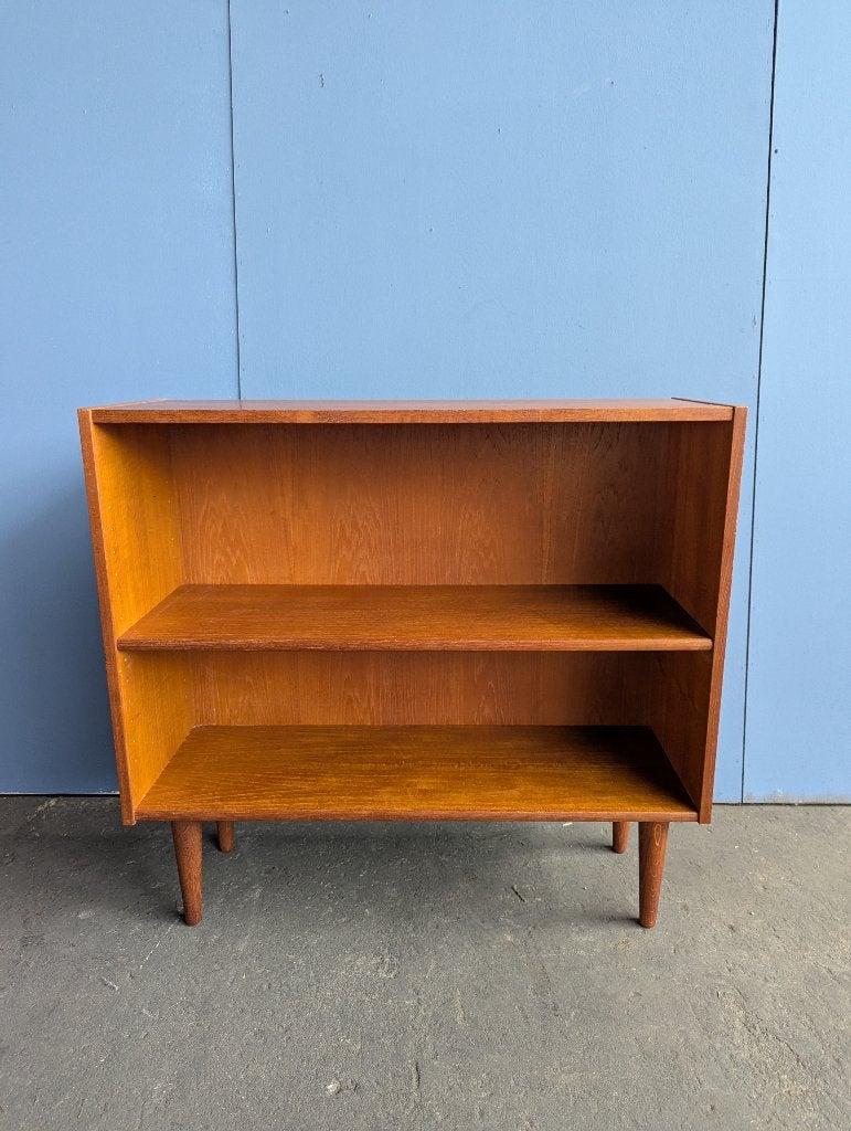Vintage Deense teak boekenkast 1960s, Met plank(en), Gebruikt, Midcentury, teak, deens design, Teakhout