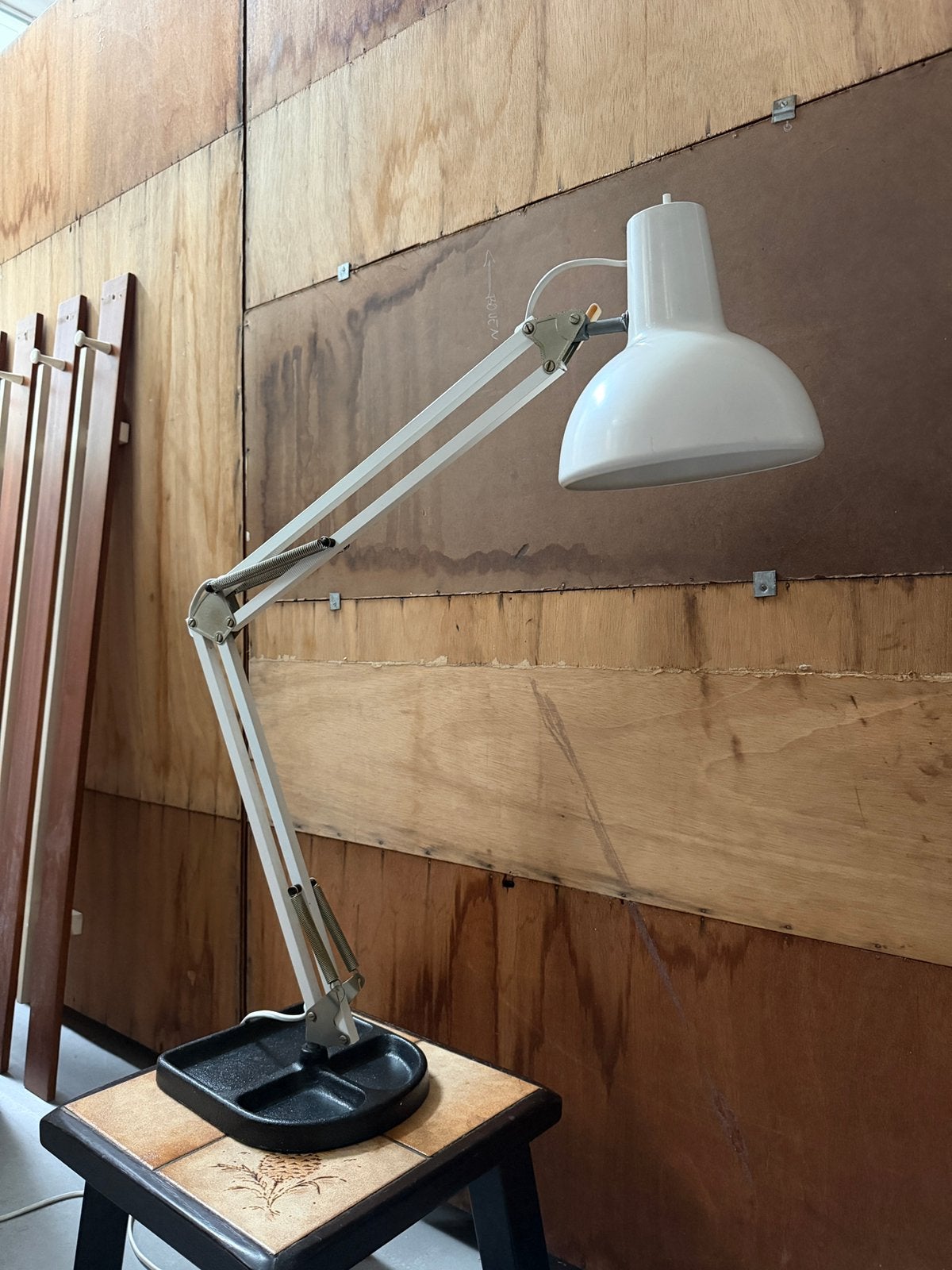Mooie metalen architecten bureaulamp, vintage schaarlamp, Ophalen