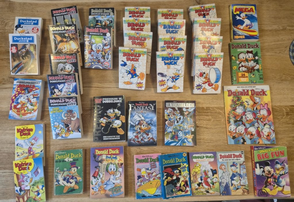 37 Donald Duck pockets (voornamelijk dubbel pockets), Meerdere stripboeken, Ophalen of Verzenden, Gelezen, Donald Duck / Disney