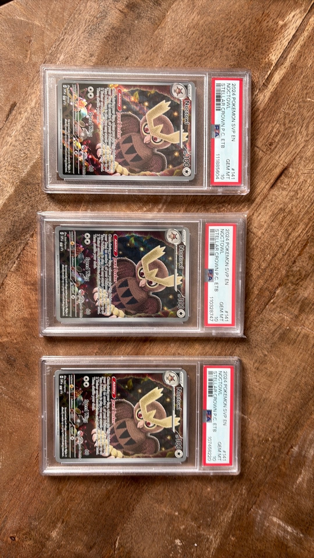 Pokemon noctowl psa 10 pokemon center stellar crown, Ophalen of Verzenden, Zo goed als nieuw