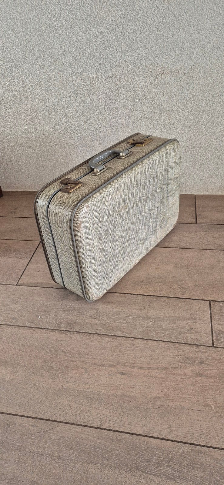 Vintage Koffer - Decoratieve Reiskoffer, Sieraden, Tassen en Uiterlijk, Koffers, Ophalen, Gebruikt, Leer, Minder dan 50 cm