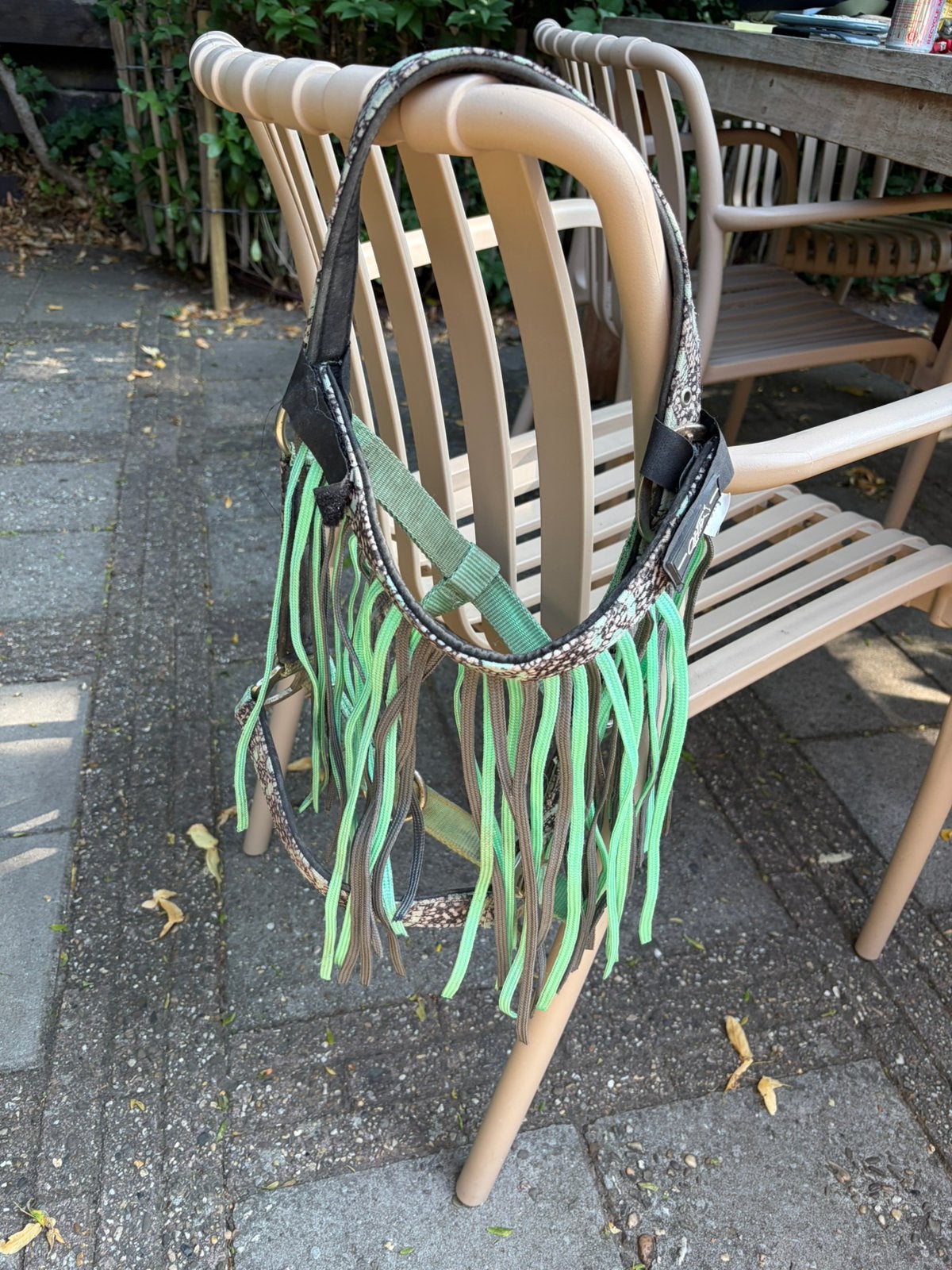 QHP pony halster met vliegenfrontriem, Ophalen of Verzenden, Gebruikt