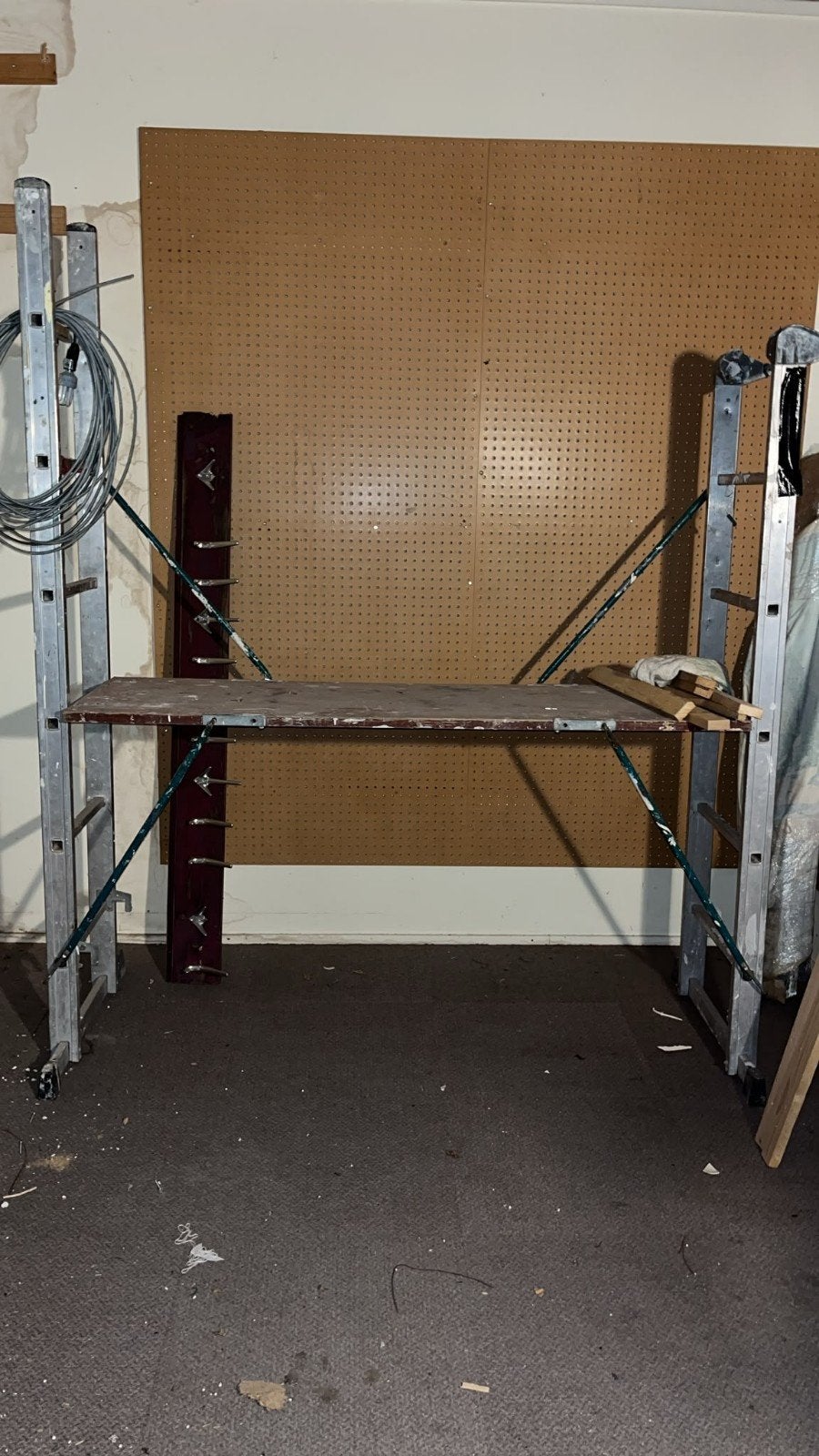 Schoorl. Gebruikte rolsteiger / kamersteiger-houten platform, Doe-het-zelf en Verbouw, Steigers, Ophalen, Gebruikt, Rolsteiger of Kamersteiger