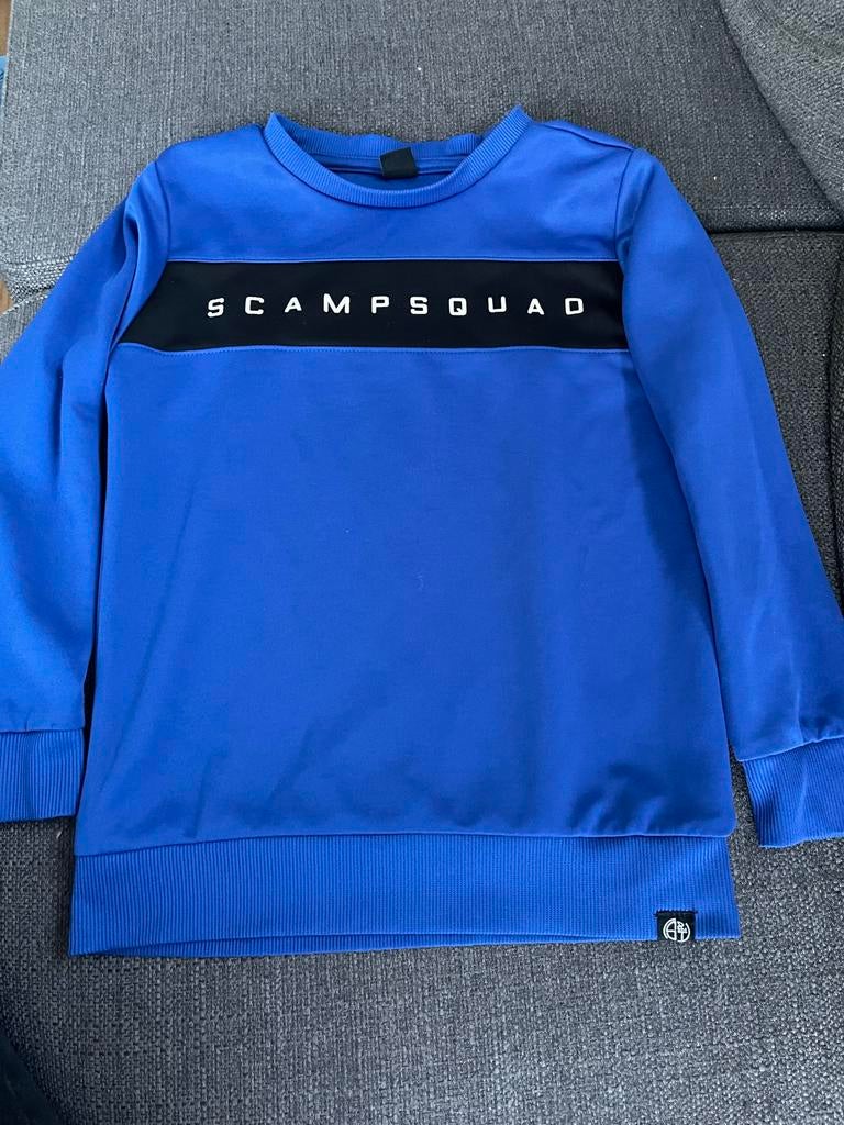 Scampsquad sweater blauw maat 122/128, Ophalen of Verzenden, Gebruikt, Jongen of Meisje, Trui of Vest