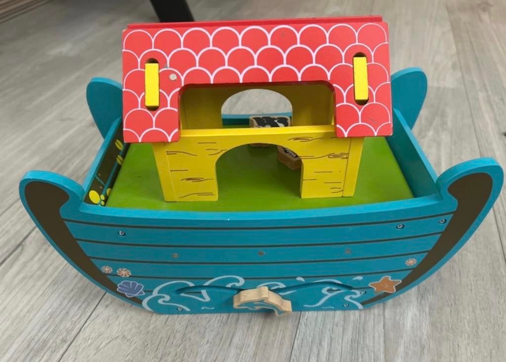 Houten Ark van Noach met Dieren, Ophalen of Verzenden, Zo goed als nieuw, Overige typen