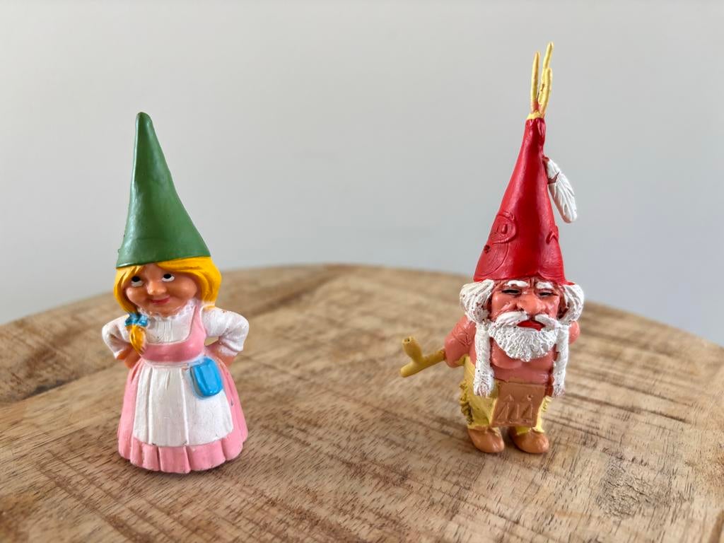 Set van 2 poppetjes verzamelen / David en Lisa de Kabouter, Ophalen of Verzenden, Gebruikt, Fantasy