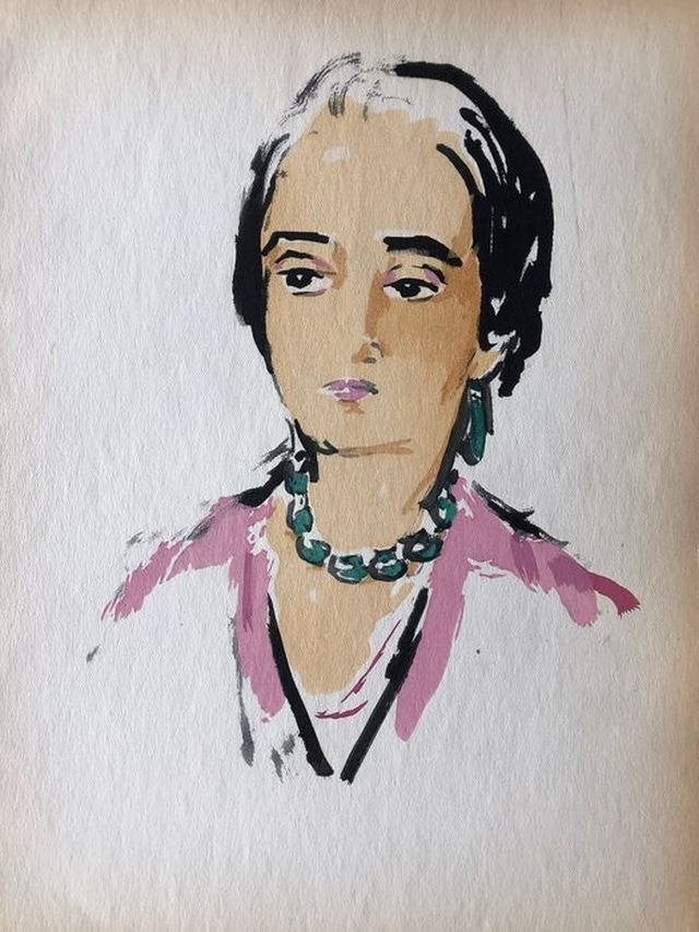 Kees van Dongen: Tête de femme, pochoir, Antiek en Kunst, Ophalen of Verzenden