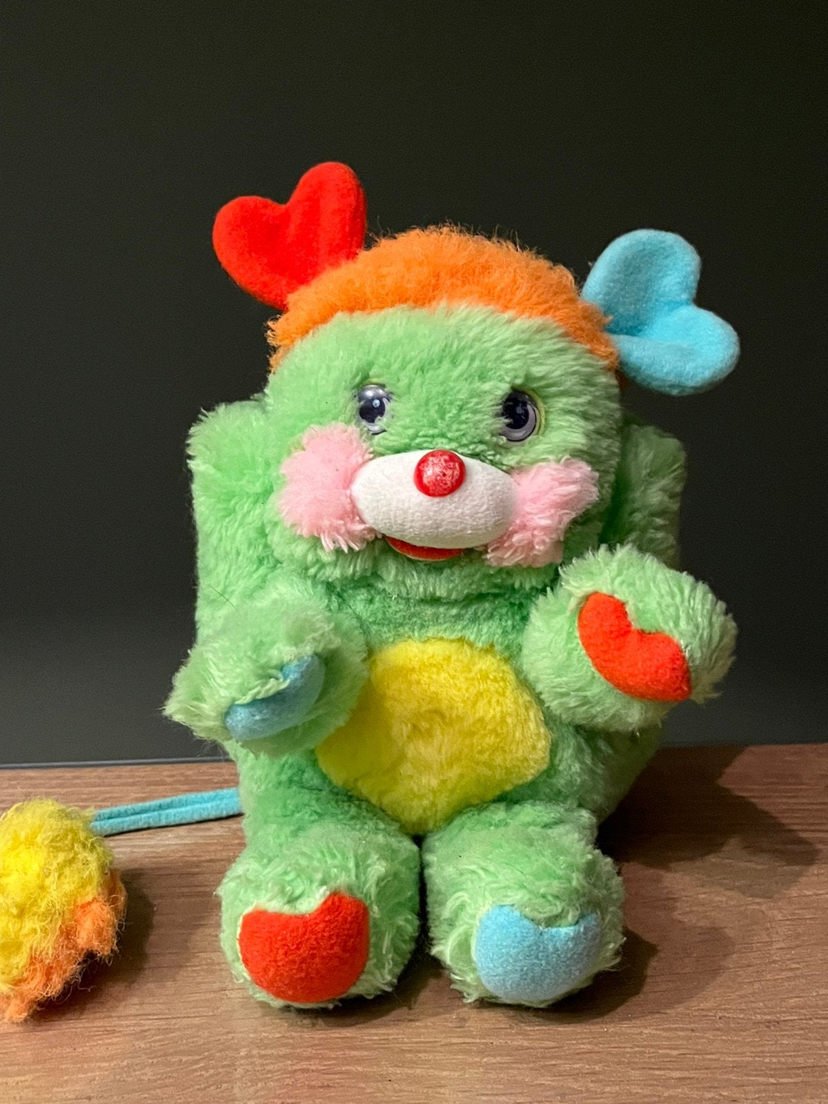 Leuke vintage Popples groen 23cm, Ophalen of Verzenden, Gebruikt, Overige typen
