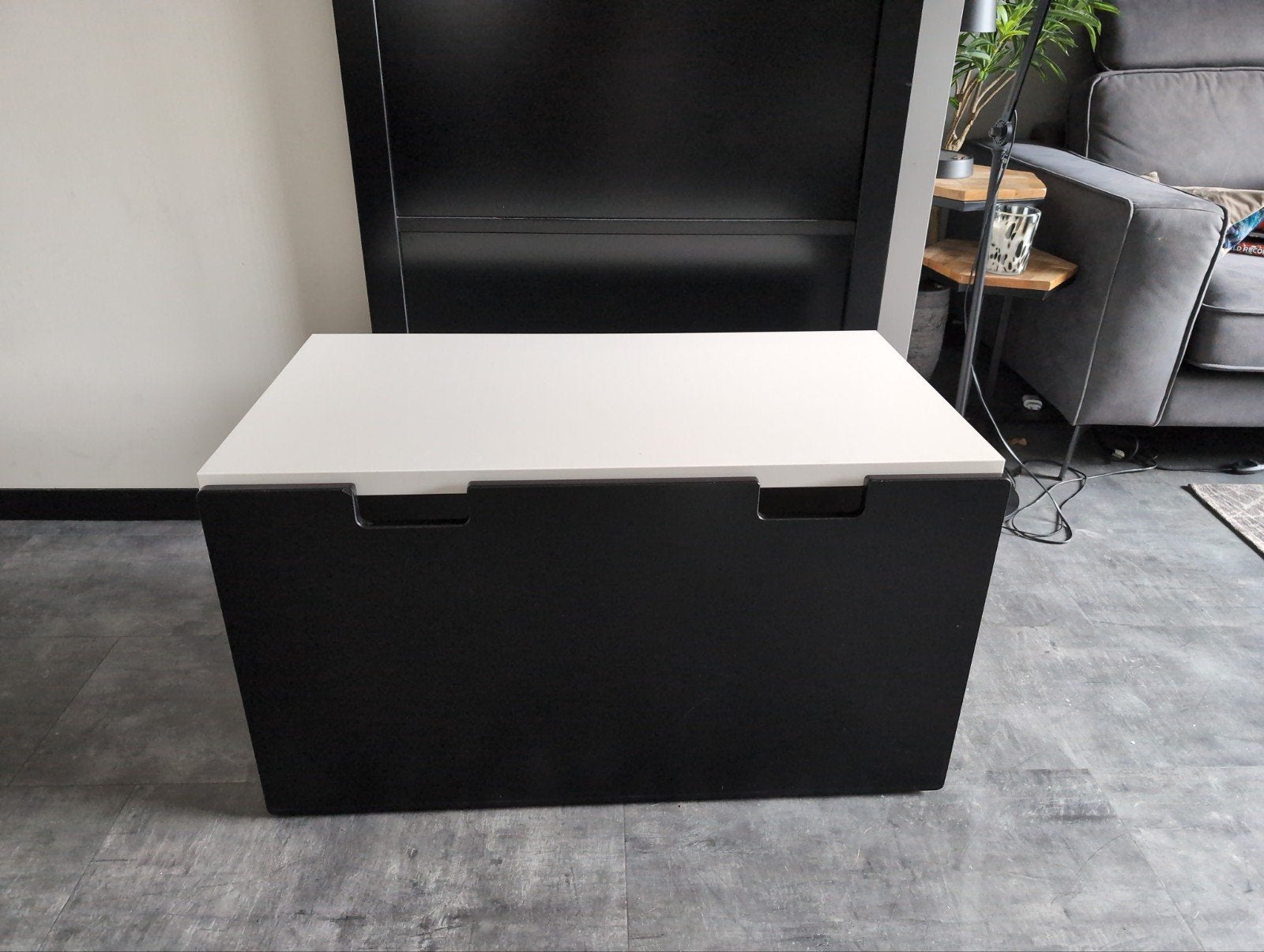 Ikea opbergbank / speelgoedkist met kussen, Gebruikt, 50 tot 70 cm, Ophalen, Minder dan 90 cm