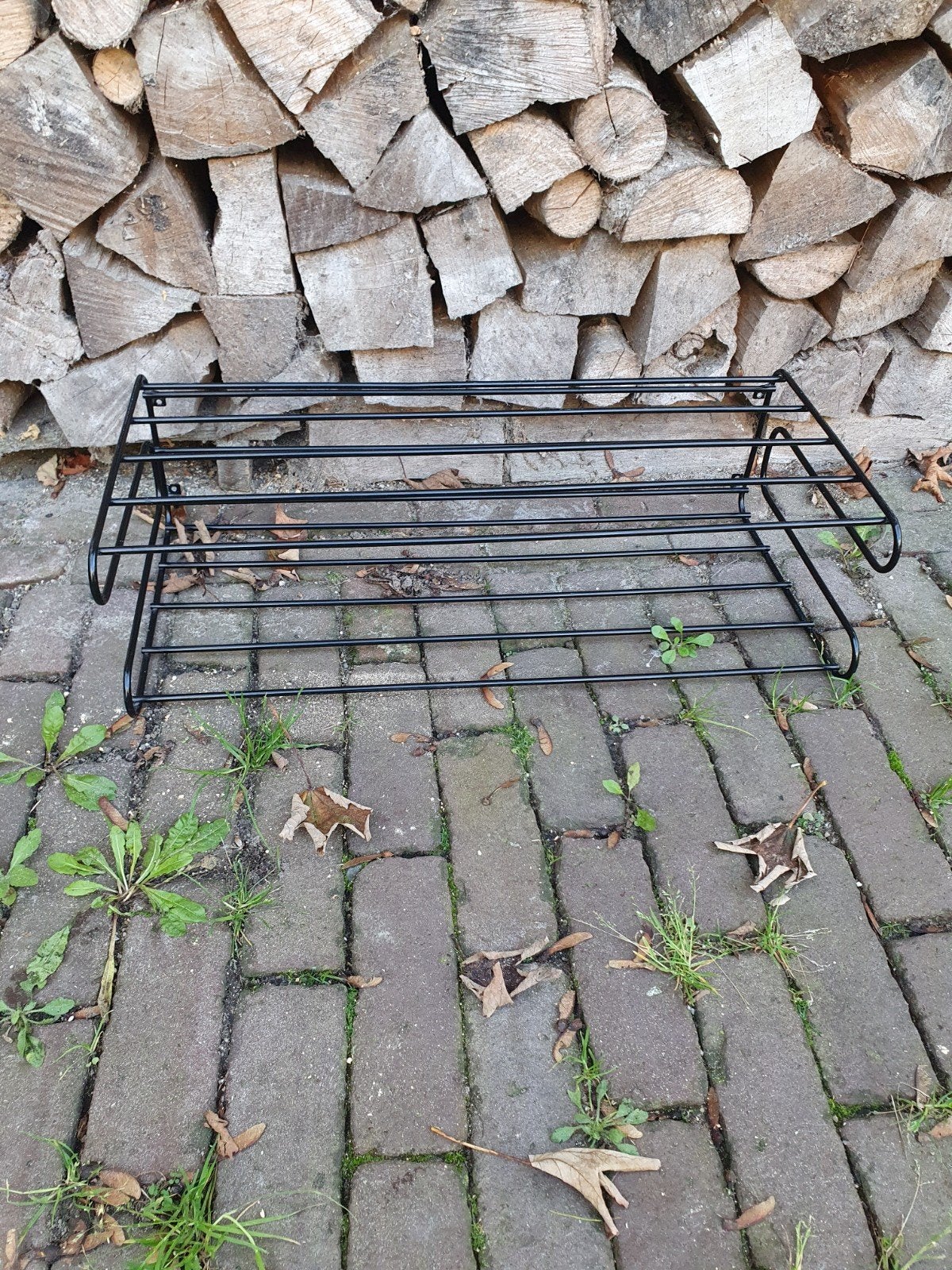 Vintage IKEA FRÄN schoenenrek – zwart metaal, ., Ophalen of Verzenden, Zo goed als nieuw, IKEA