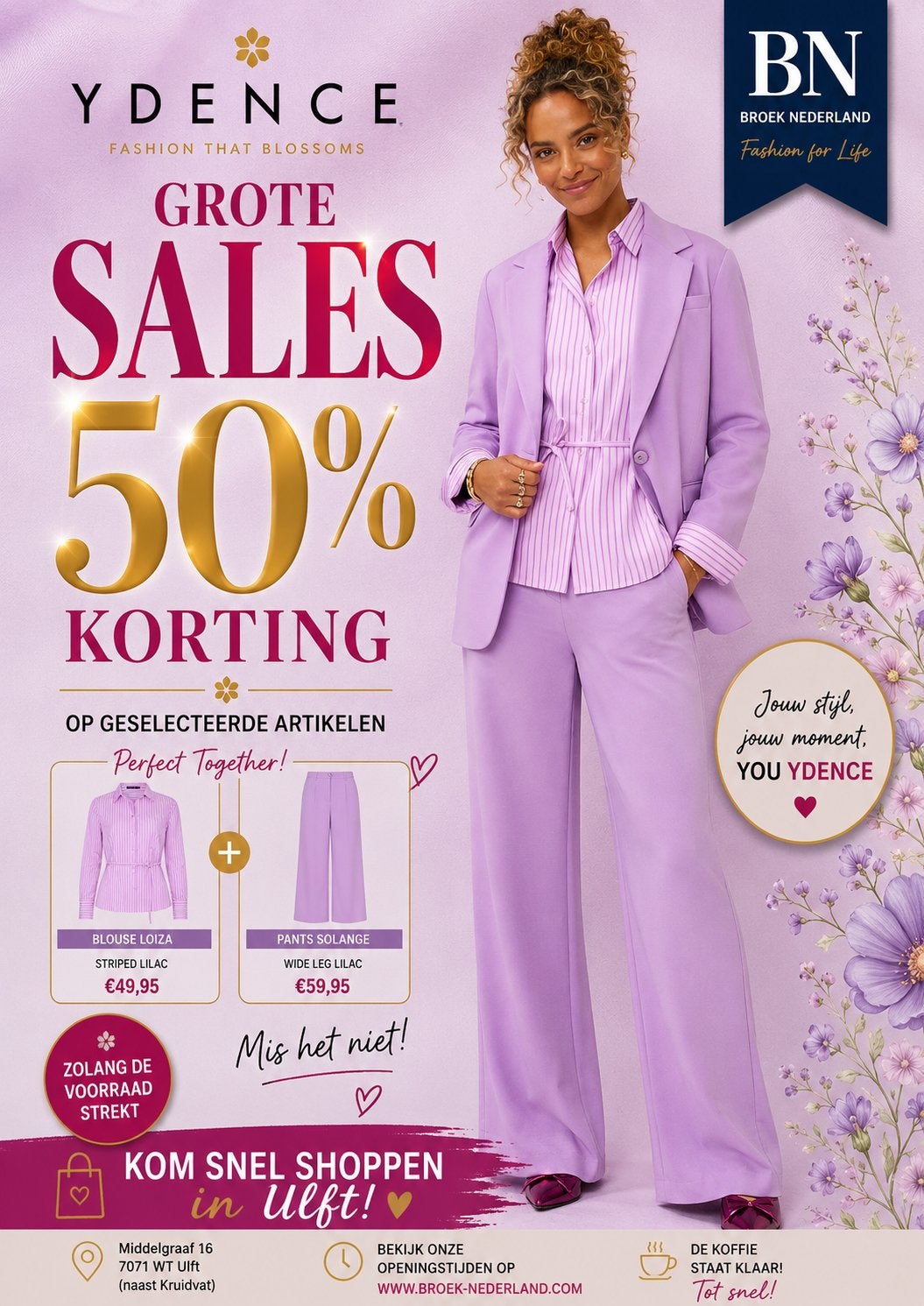 YDENCE Summer Sale: 50% Korting op Geselecteerde Items!, Kleding | Dames, Ophalen of Verzenden, Nieuw, Paars