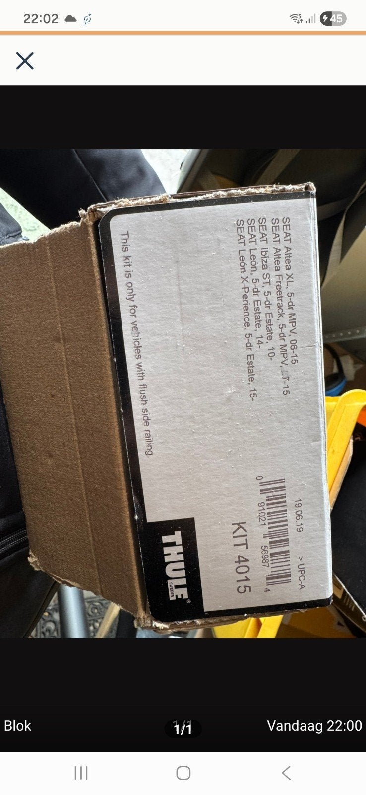 Thule Rapid System 753 incl Thule Kit 4015 voor SEAT, Auto diversen, Ophalen of Verzenden, Gebruikt