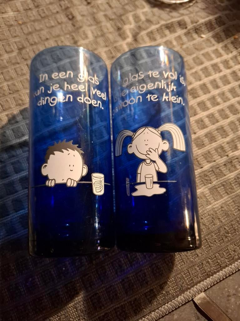 Blue band glazen, Glas of Glazen, Ophalen of Verzenden, Overige stijlen, Glas