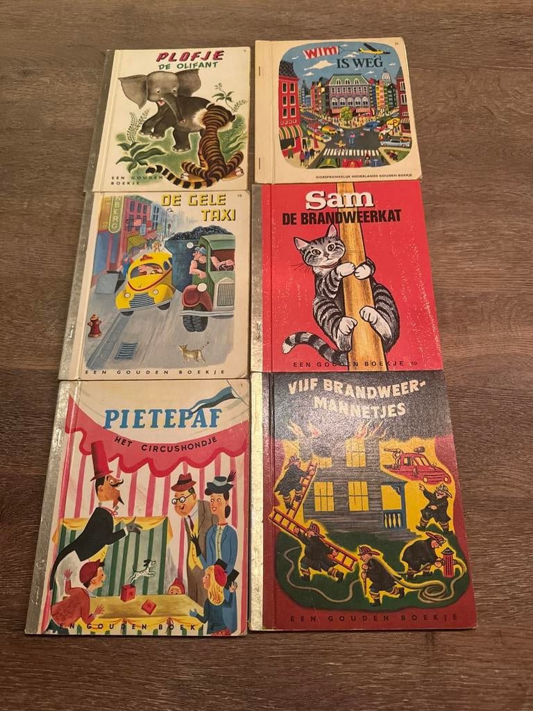 Set van 6 Gouden Boekjes - Vintage Kinderboeken, Ophalen of Verzenden, Gelezen, Fictie algemeen