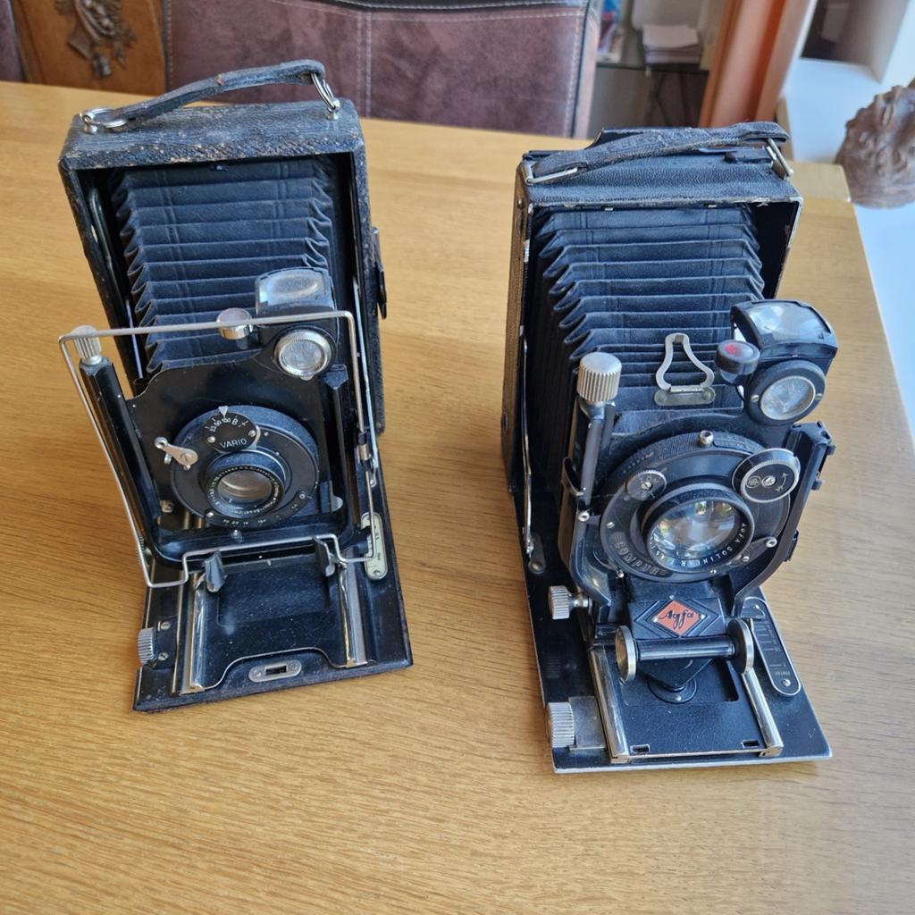 2 Antieke camera,s, Verzamelen, Fotografica en Filmapparatuur, Ophalen of Verzenden, Voor 1940, Fototoestel