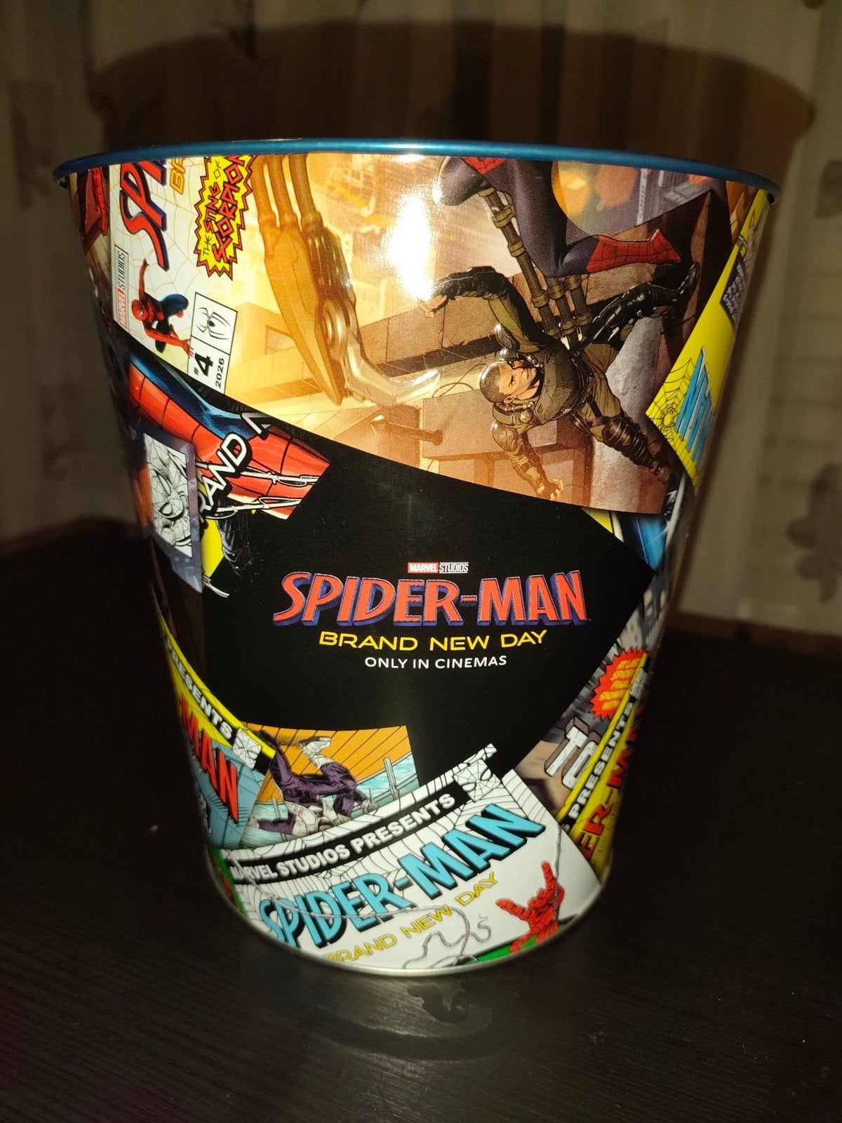 Spiderman brand new day popcorn bucket tin, Ophalen, Nieuw, Film, Overige typen