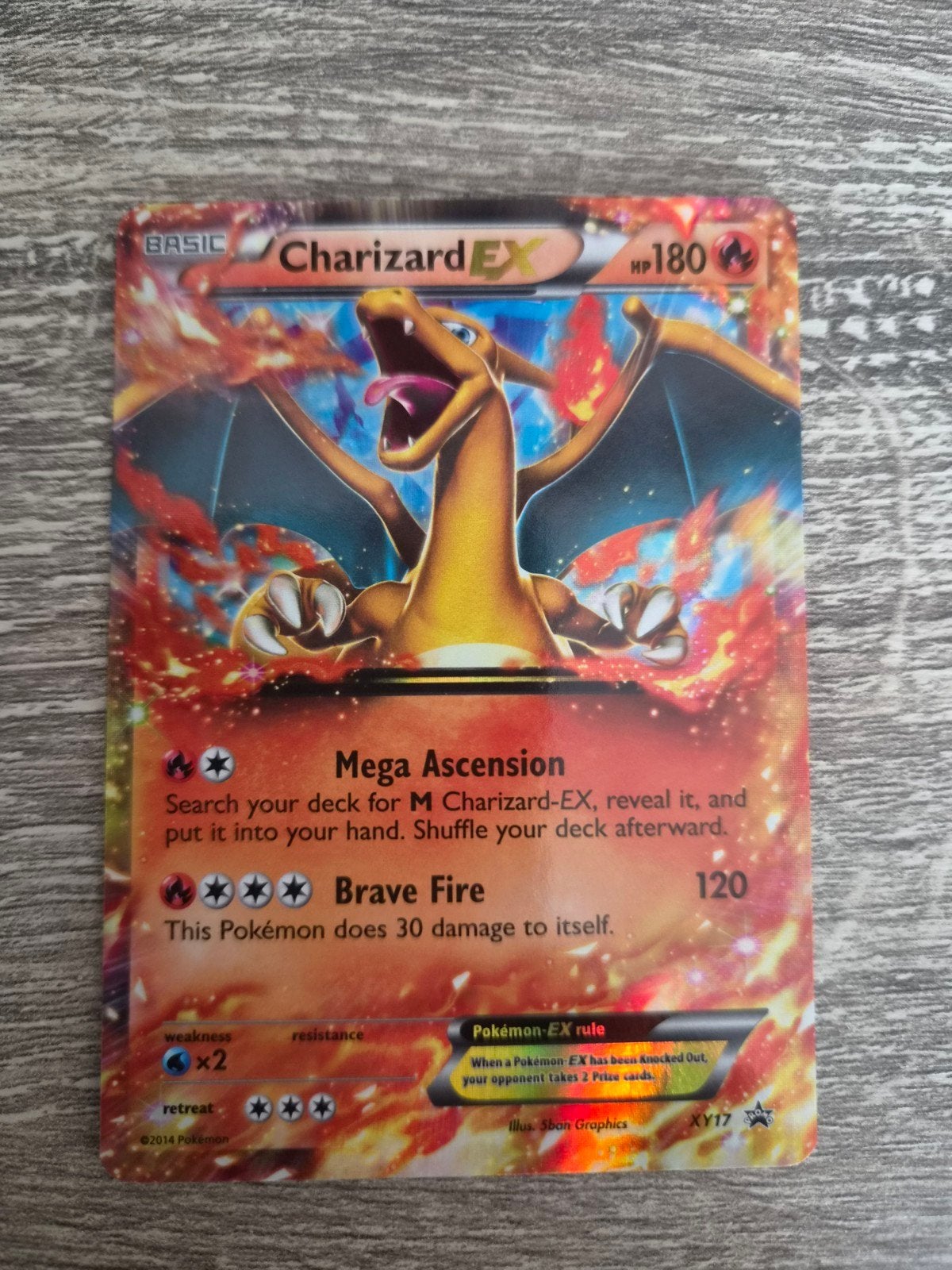 Charizard ex promo XY, Hobby en Vrije tijd, Ophalen of Verzenden, Zo goed als nieuw, Losse kaart, Foil