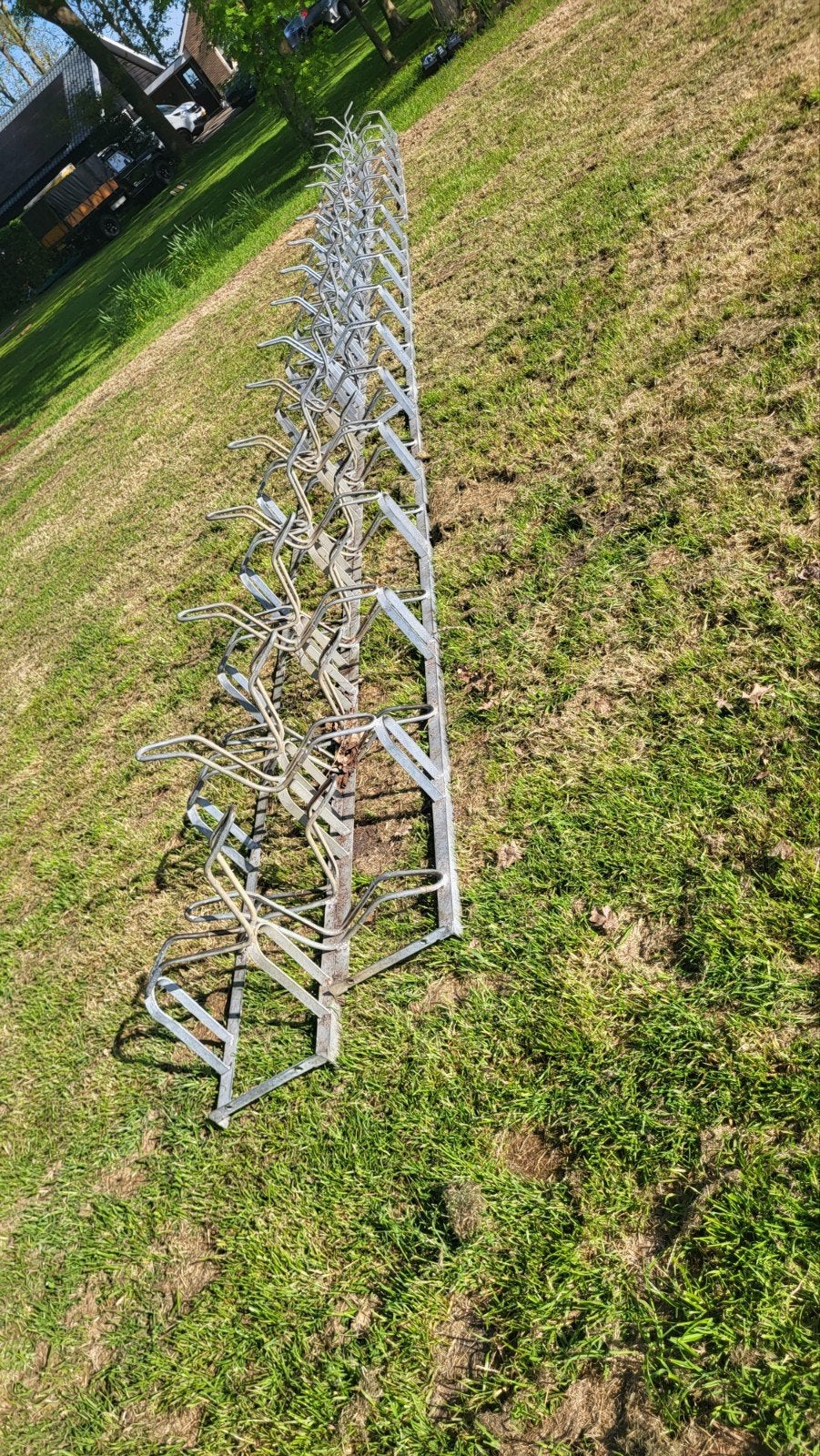 3 fietsenrekken voor in totaal 60 fietsen (20 per rek), Ophalen, Gebruikt