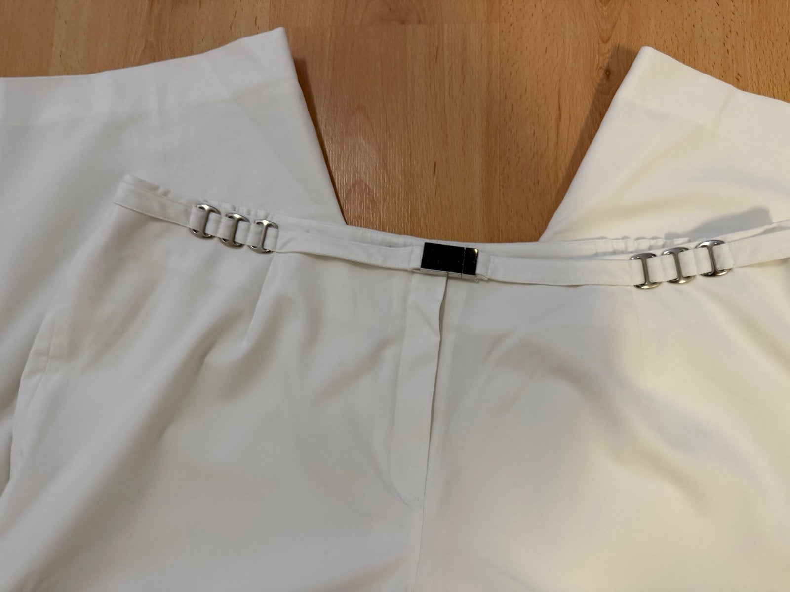 Chique witte 7/8 broek – Larry Levine woman (maat 22w / 52), Wit, Maat 46/48 (XL) of groter, Ophalen of Verzenden, Zo goed als nieuw